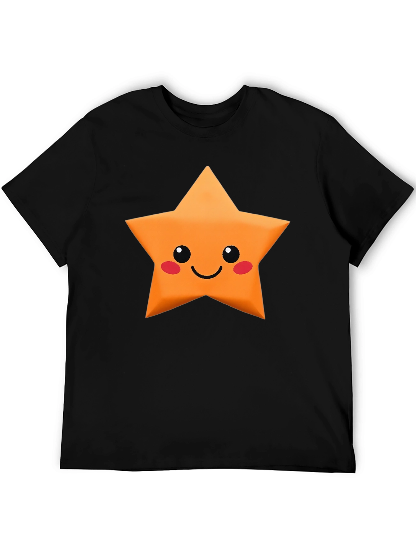 Cute Star Graphic Tee - Mens Black T-Shirt
