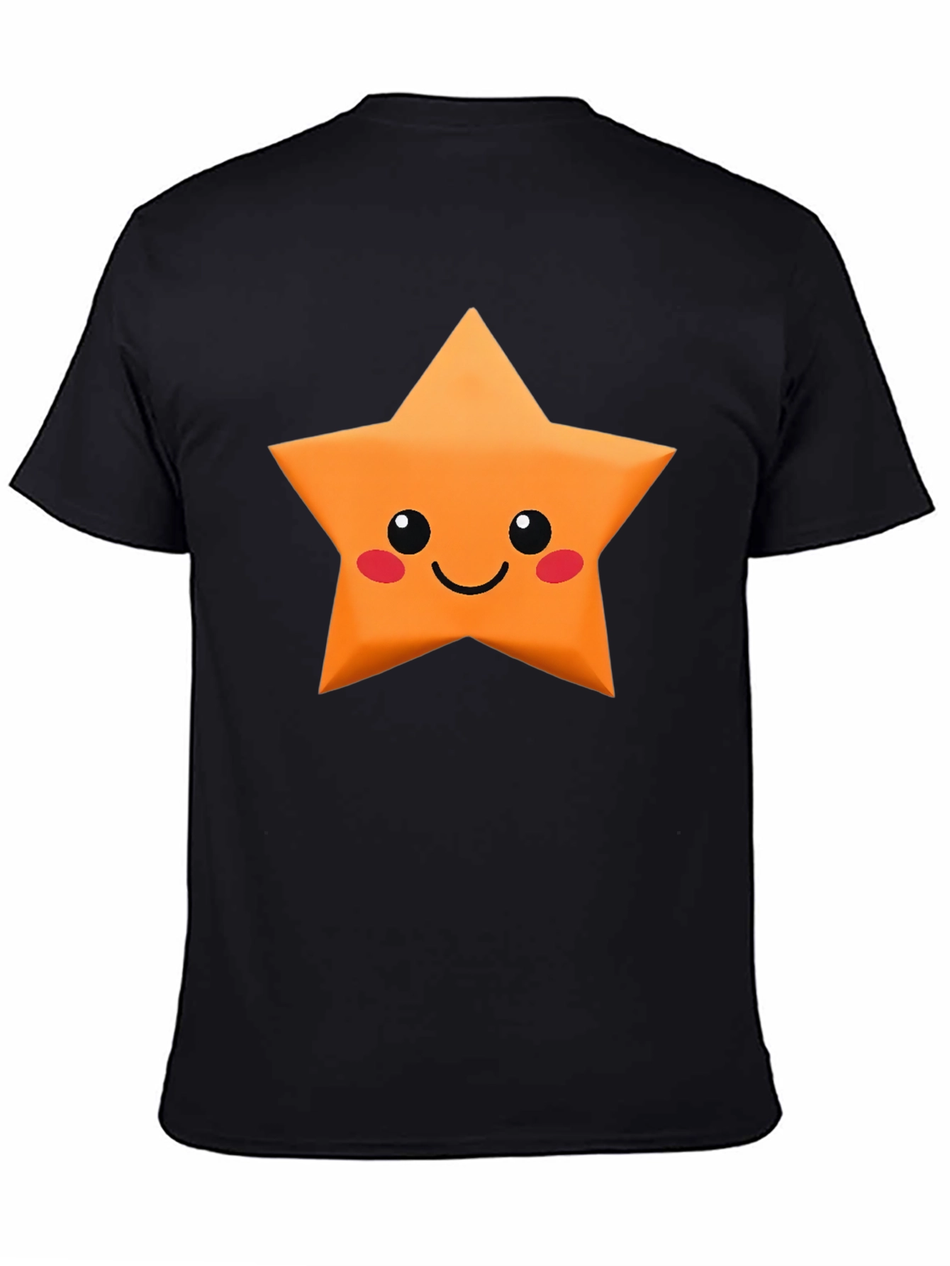 Cute Star Graphic Tee - Mens Black T-Shirt