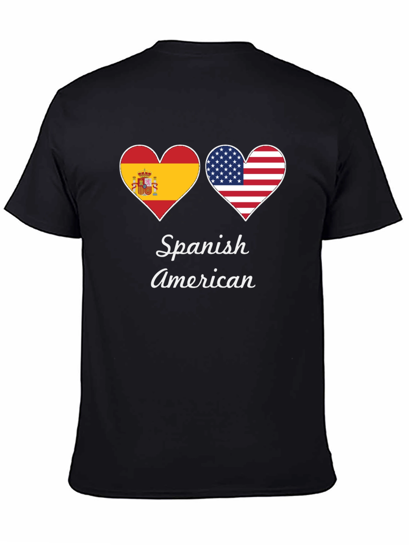 Spanish American Flag Heart T-Shirt