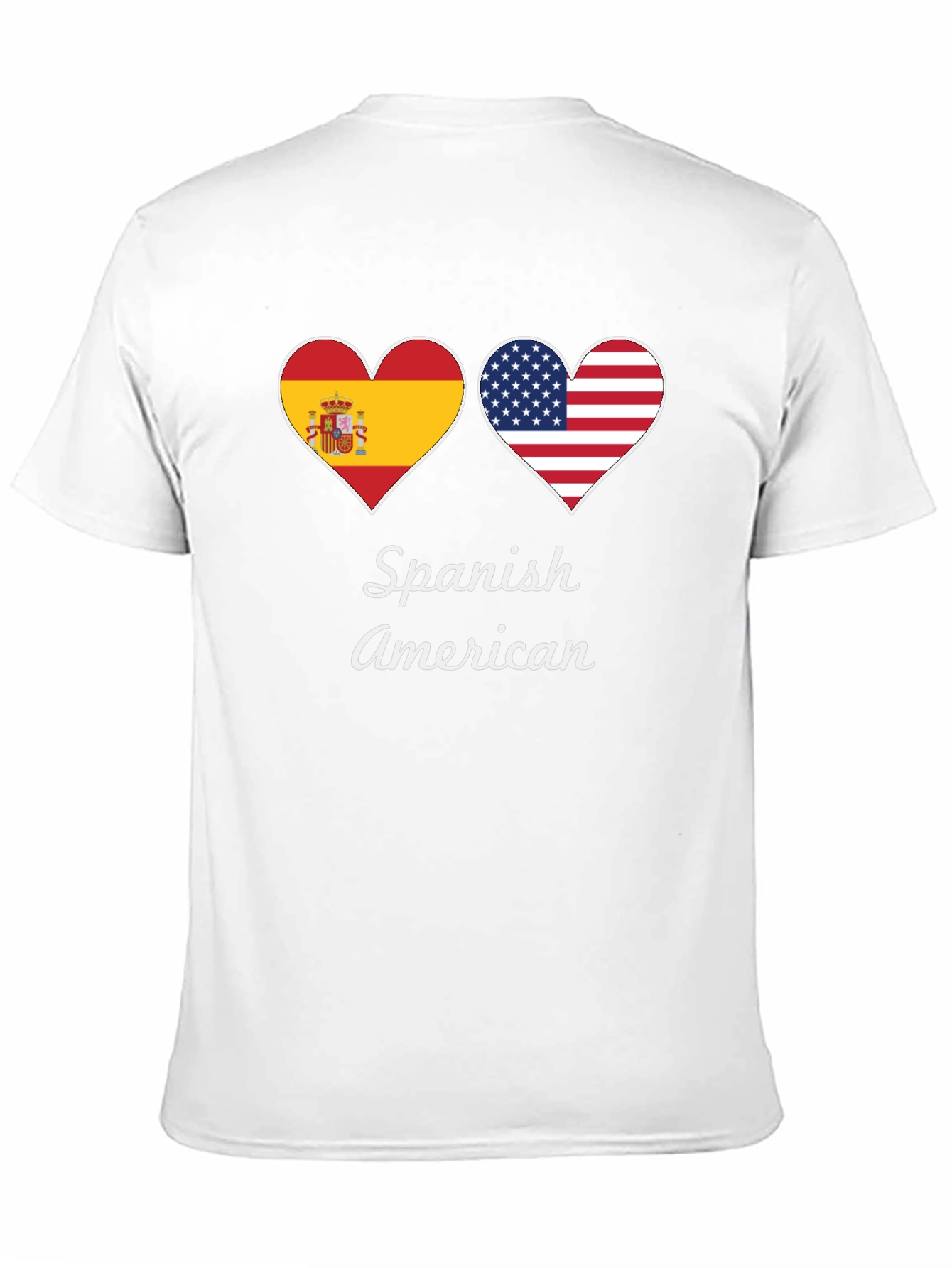 Spanish American Flag Heart T-Shirt