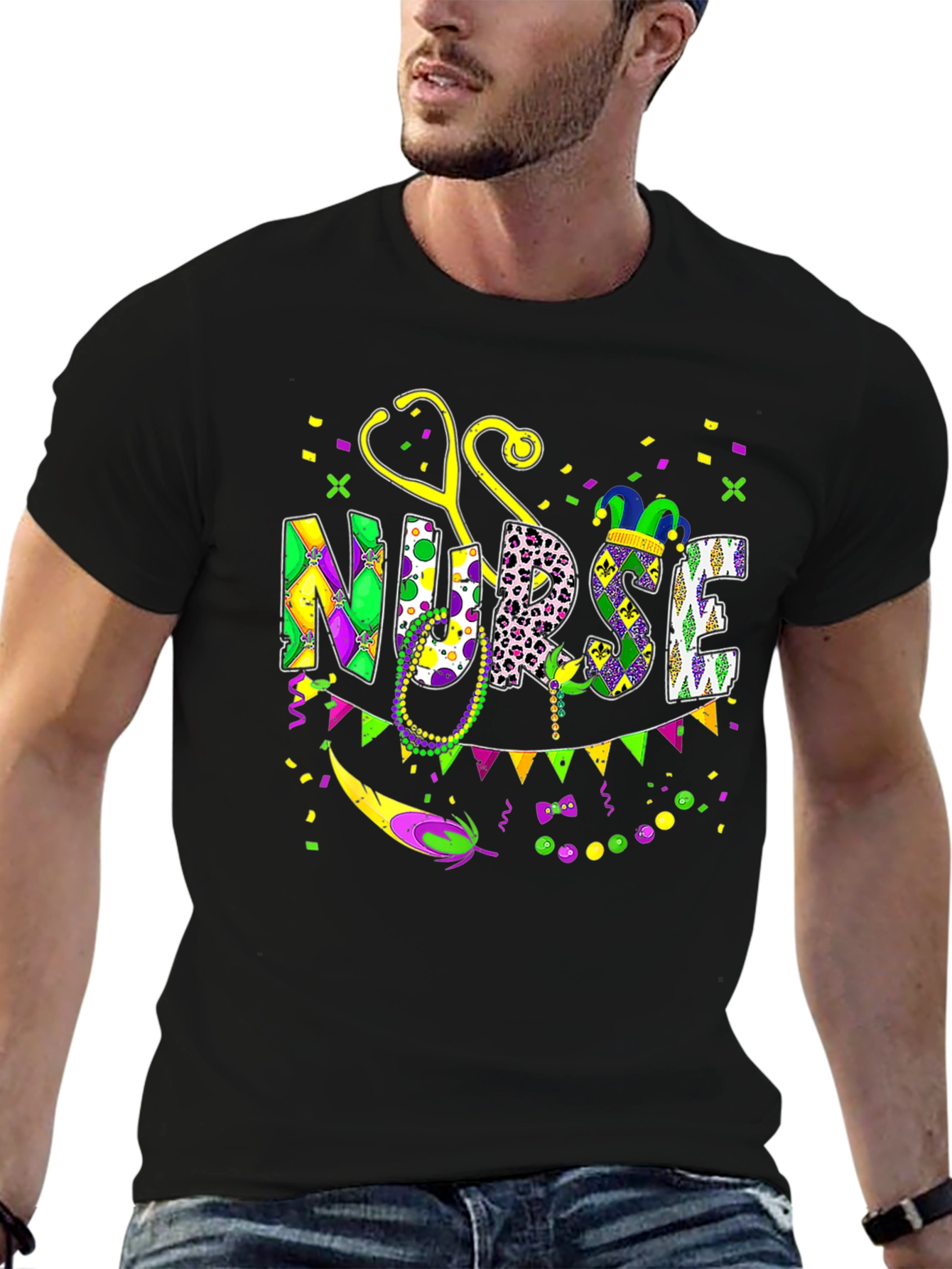 Mardi Gras Nurse T-Shirt