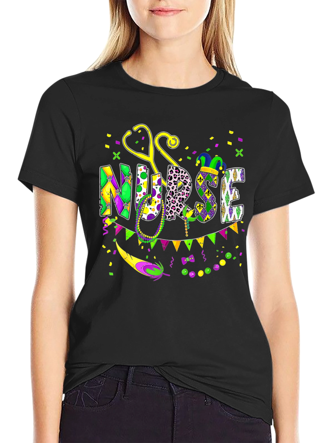 Mardi Gras Nurse T-Shirt