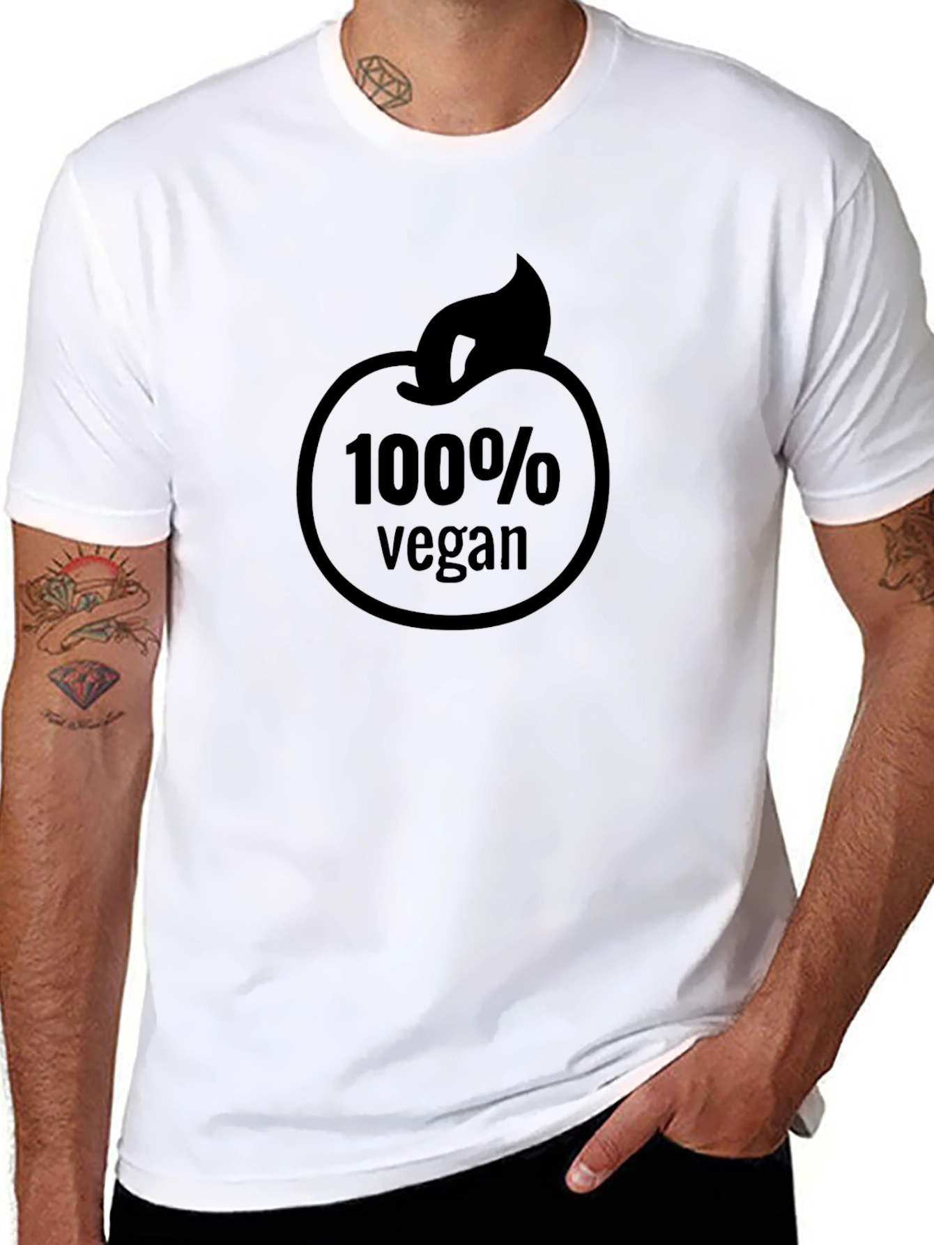 100% Vegan Black Graphic Tee - Unisex Fit
