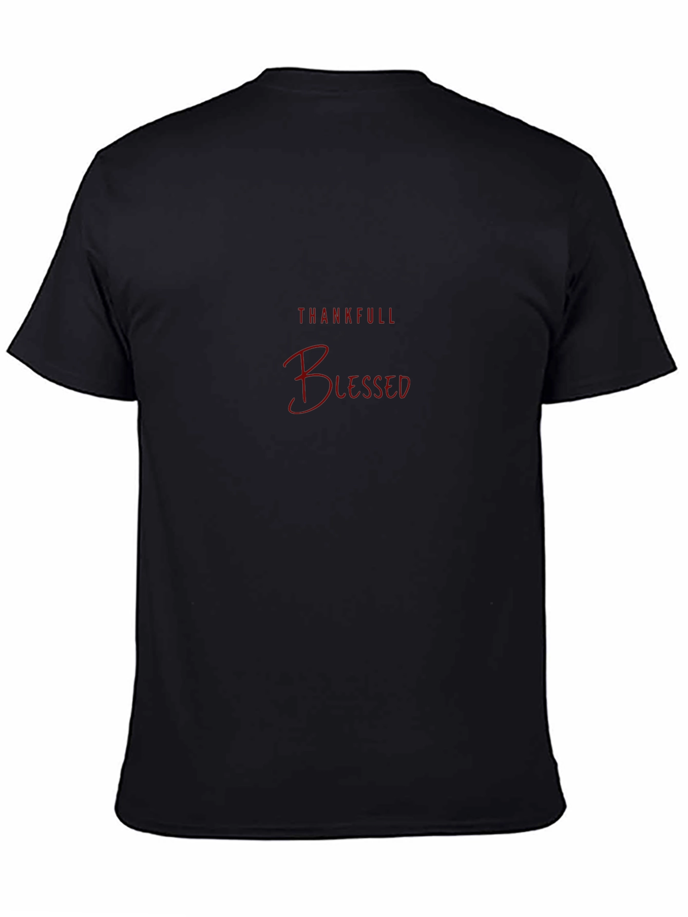 Thankful Blessed Black Tee