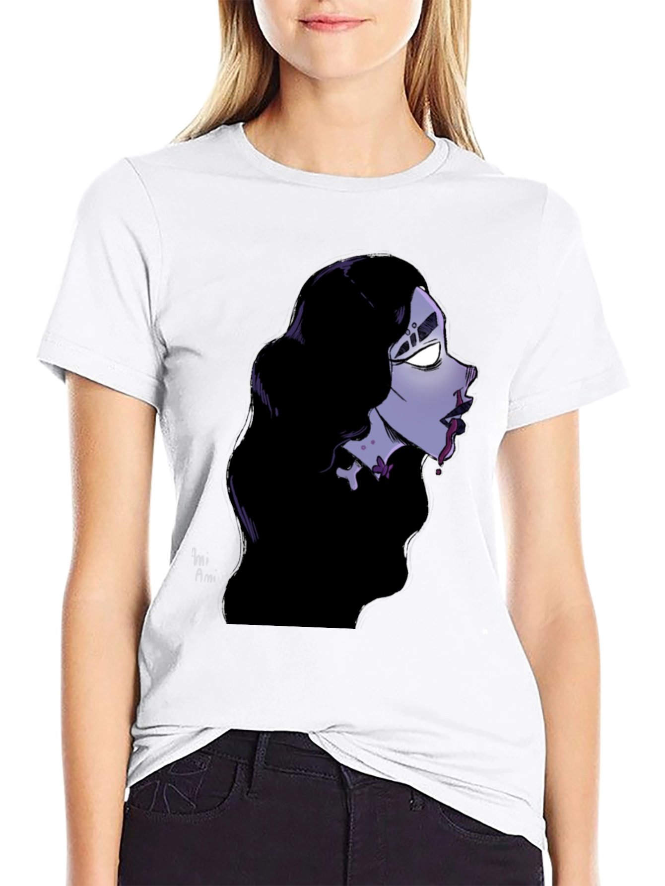 Gothic Vampire Graphic Tee - Unisex Black T-Shirt
