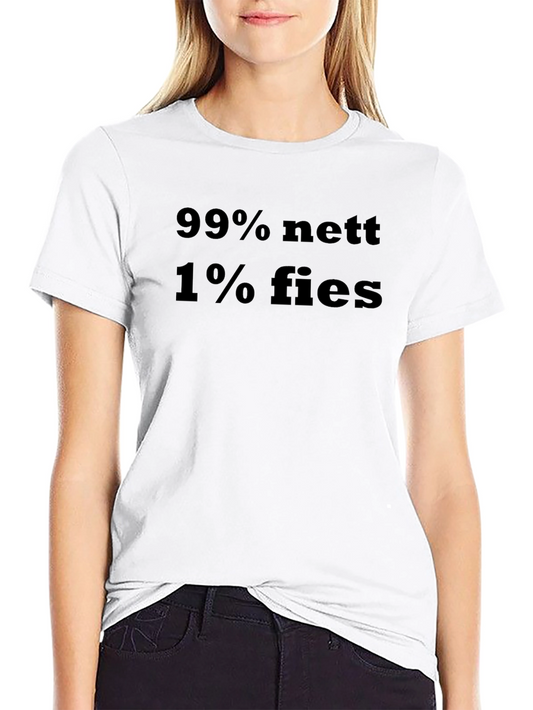 99% Nett 1% Fies Graphic Tee - Black Cotton T-Shirt