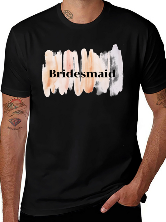 Bridesmaid Brushstroke Graphic T-Shirt