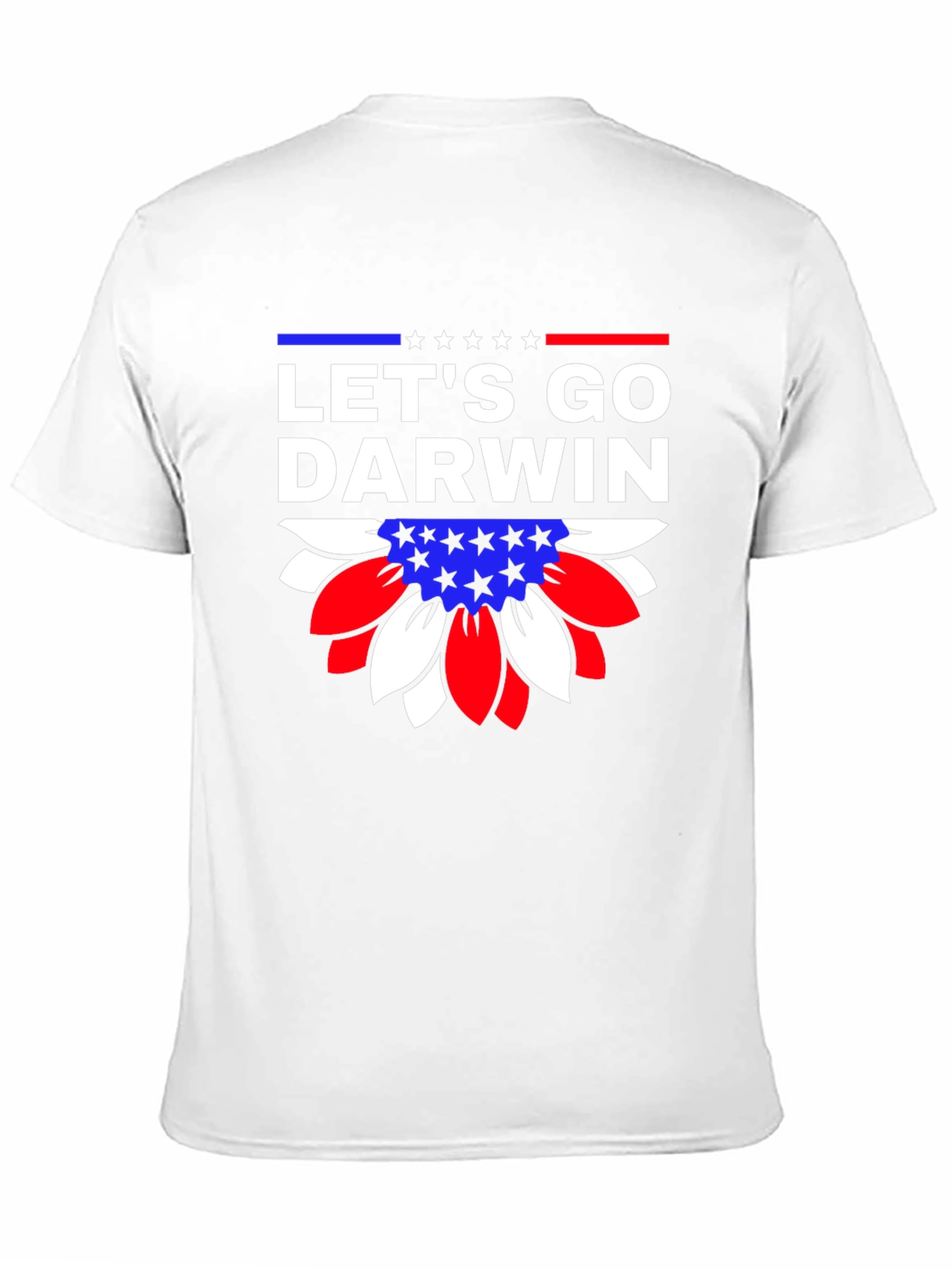 Lets Go Darwin Graphic Tee - Patriotic Sunflower Design
