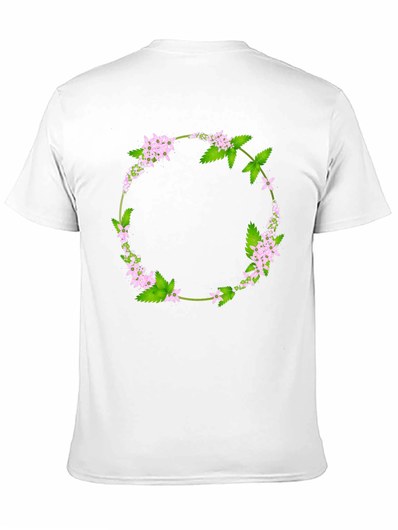Floral Wreath Graphic Tee - Nature Inspired Design