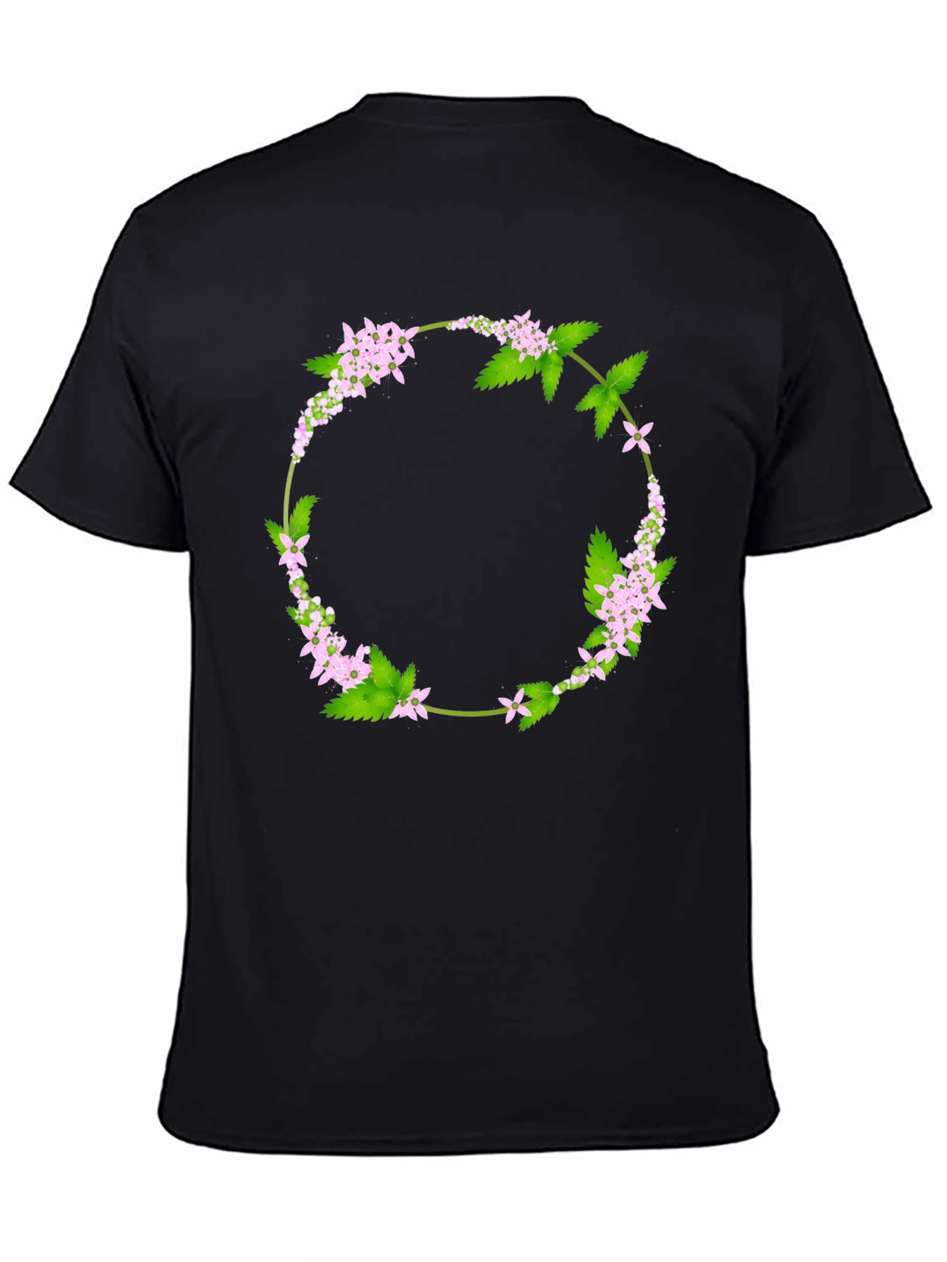 Floral Wreath Graphic Tee - Nature Inspired Design
