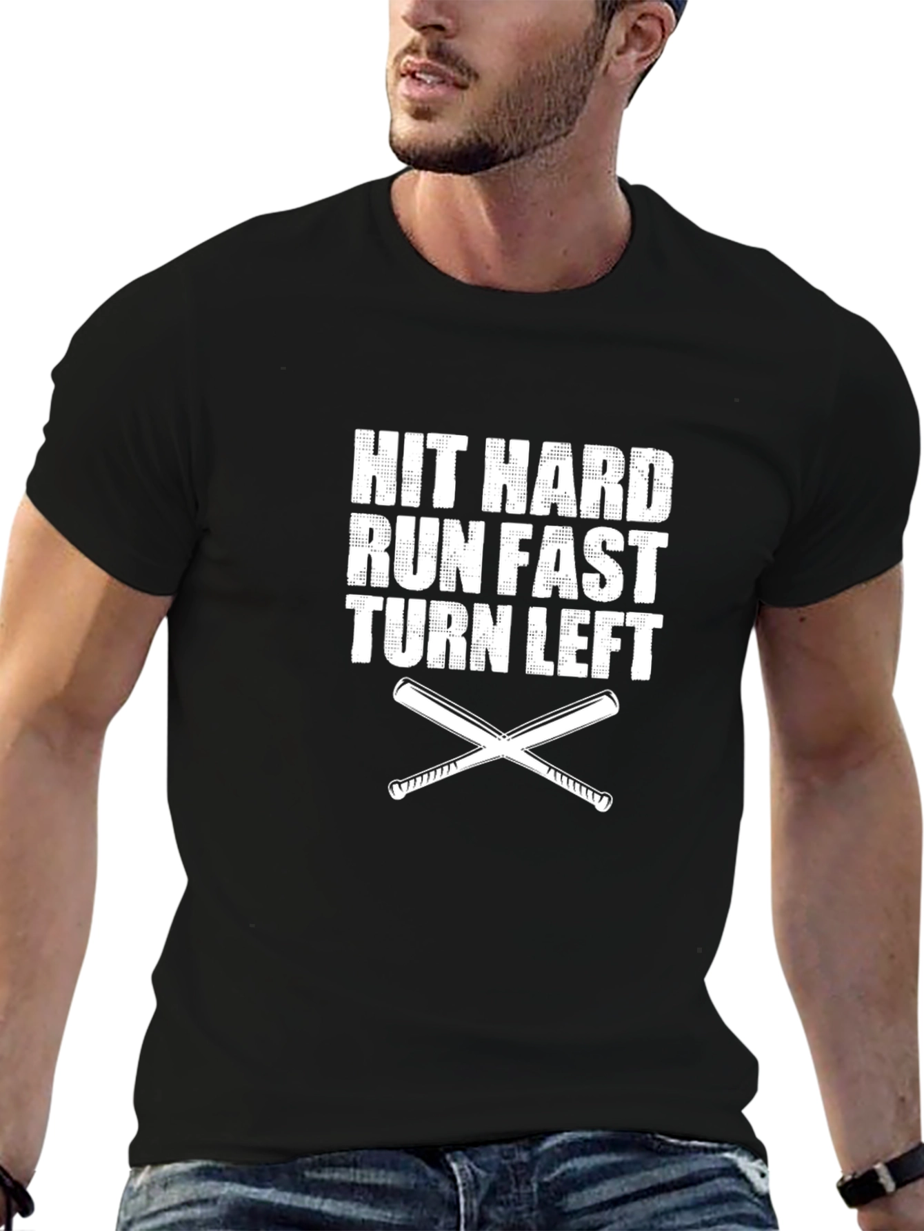 Hit Hard Run Fast Baseball T-Shirt