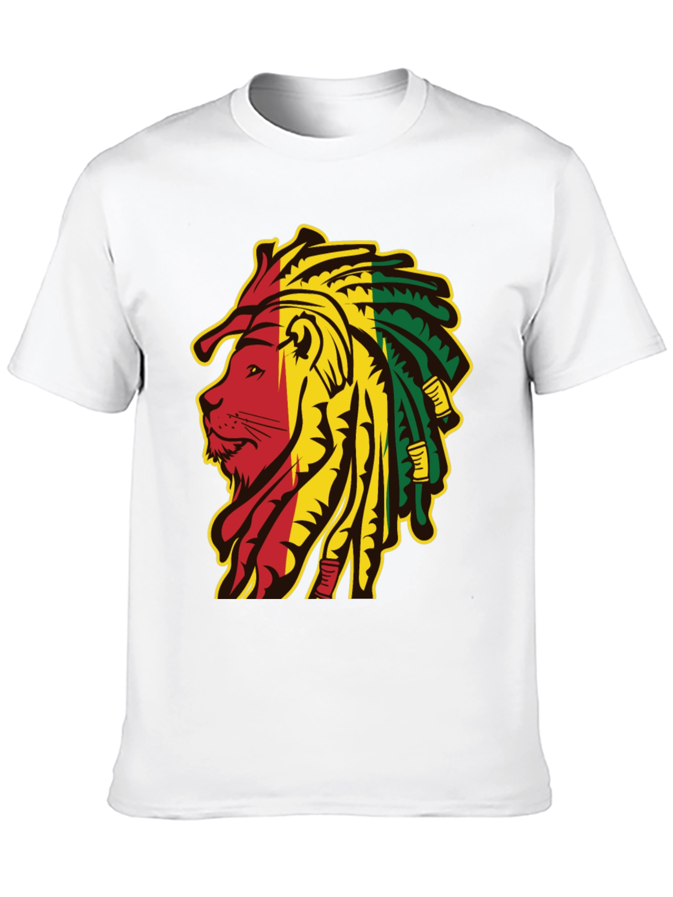 Rasta Lion Graphic Tee - Black T-Shirt