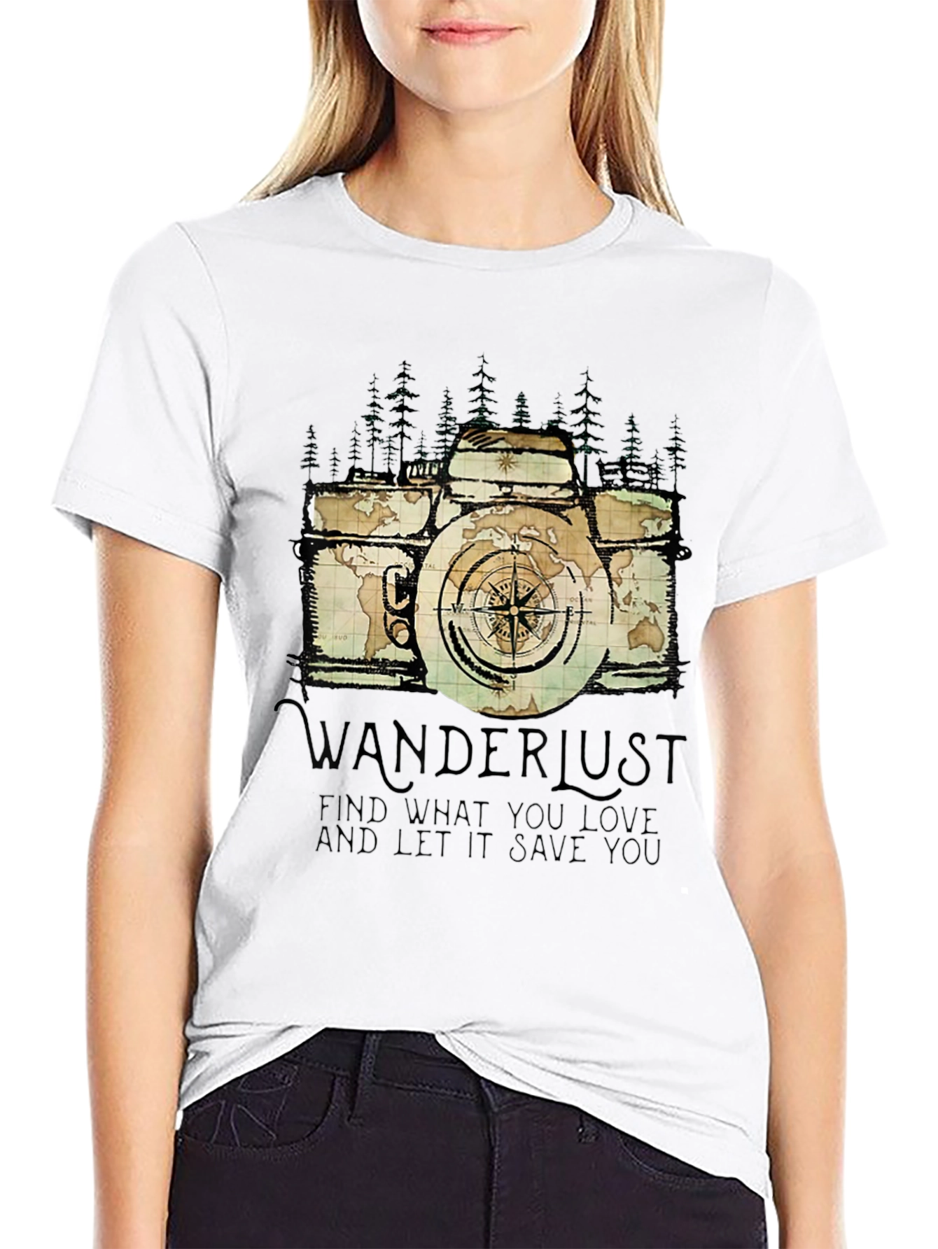 Wanderlust Camera Graphic T-Shirt - Travel Inspired Apparel