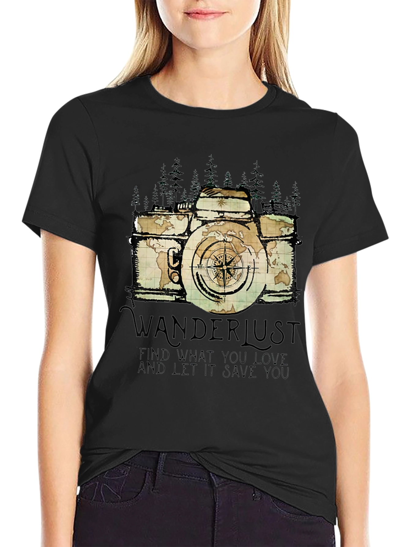 Wanderlust Camera Graphic T-Shirt - Travel Inspired Apparel