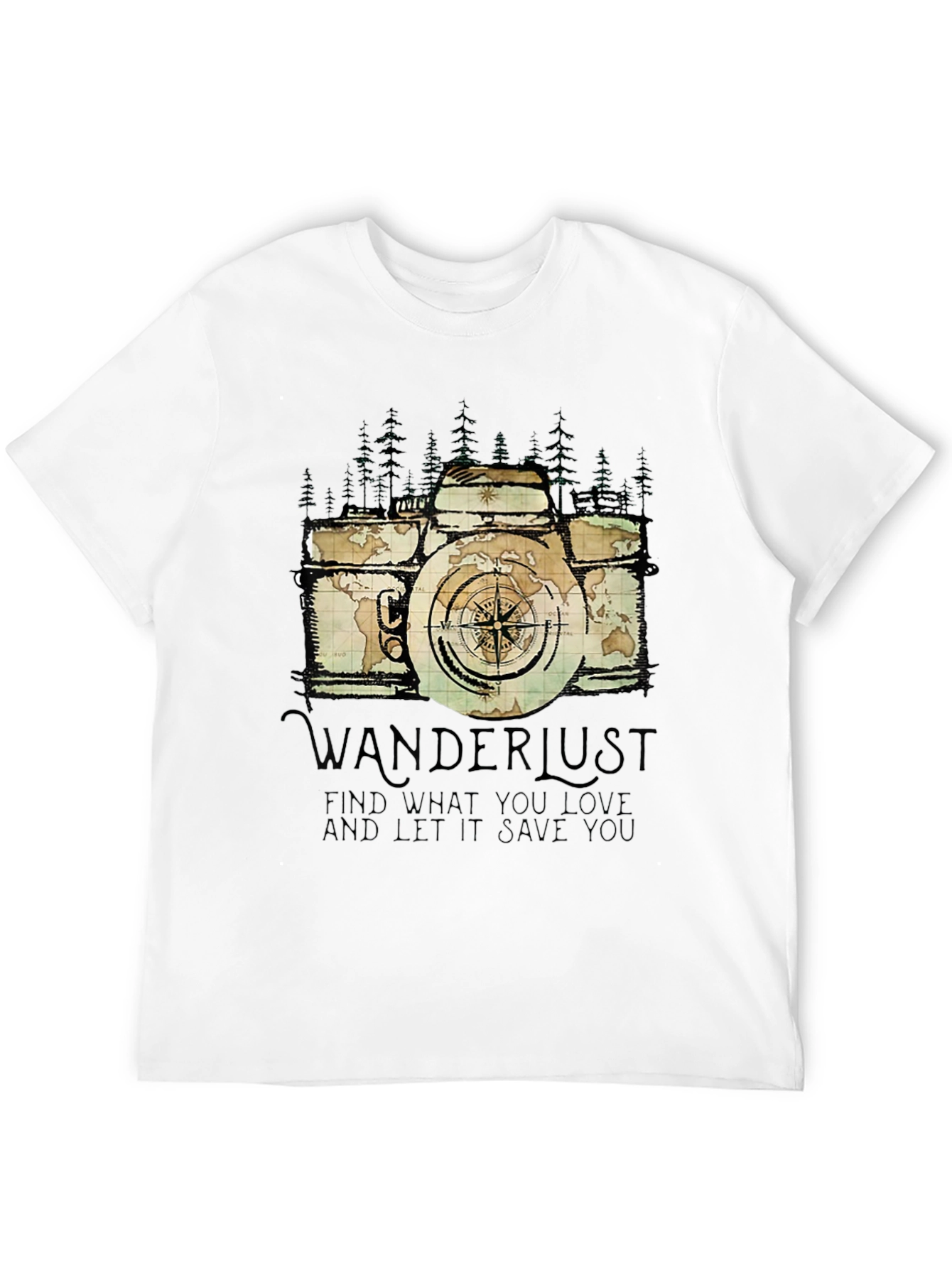 Wanderlust Camera Graphic T-Shirt - Travel Inspired Apparel