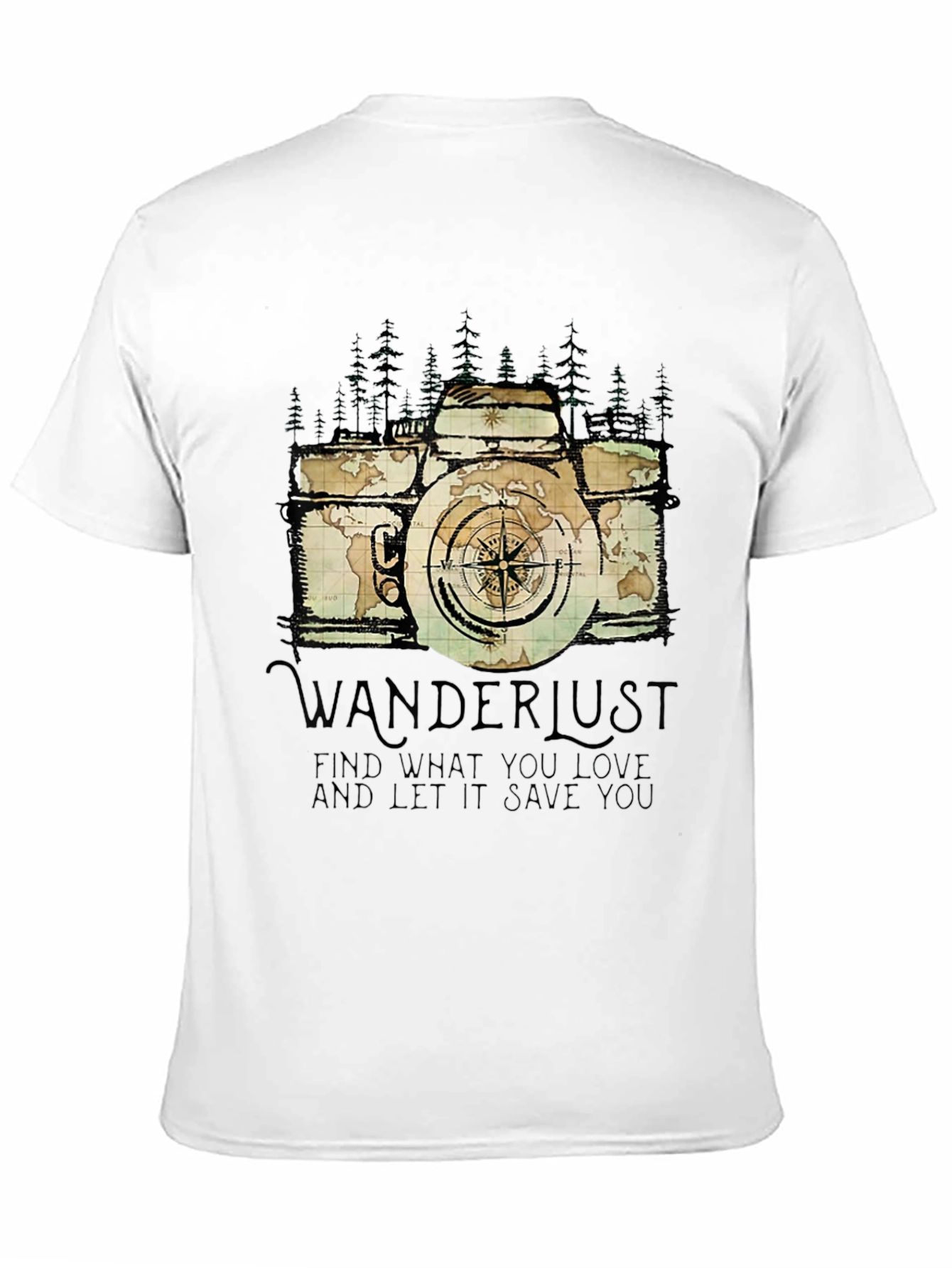 Wanderlust Camera Graphic T-Shirt - Travel Inspired Apparel