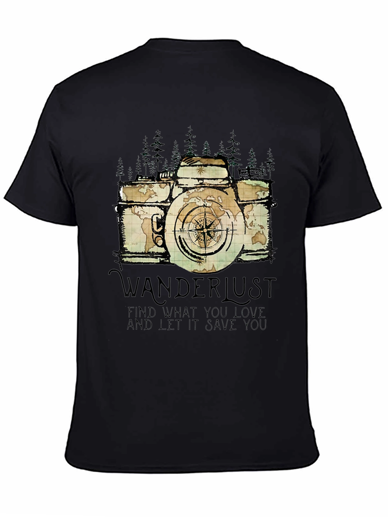 Wanderlust Camera Graphic T-Shirt - Travel Inspired Apparel