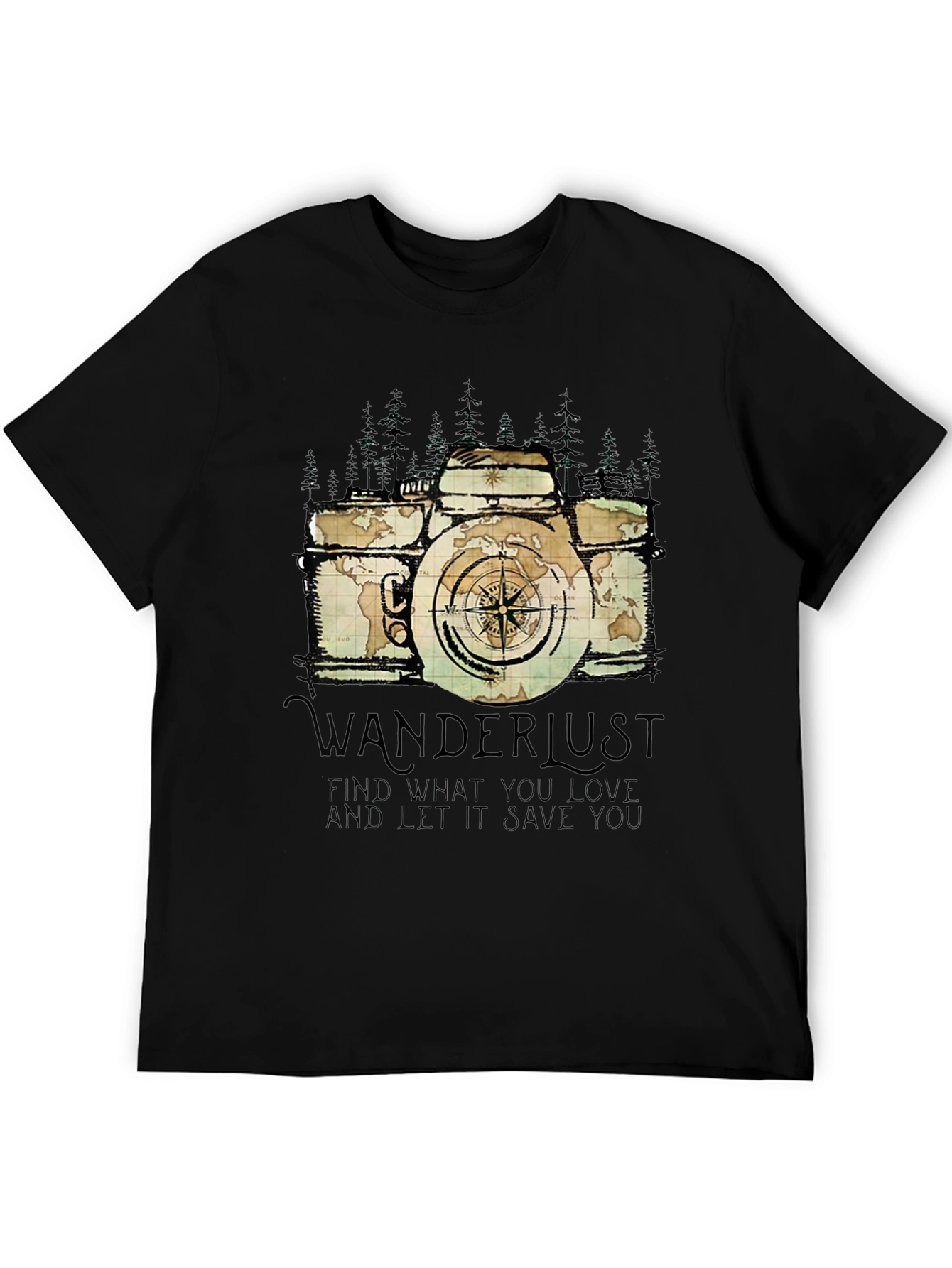 Wanderlust Camera Graphic T-Shirt - Travel Inspired Apparel