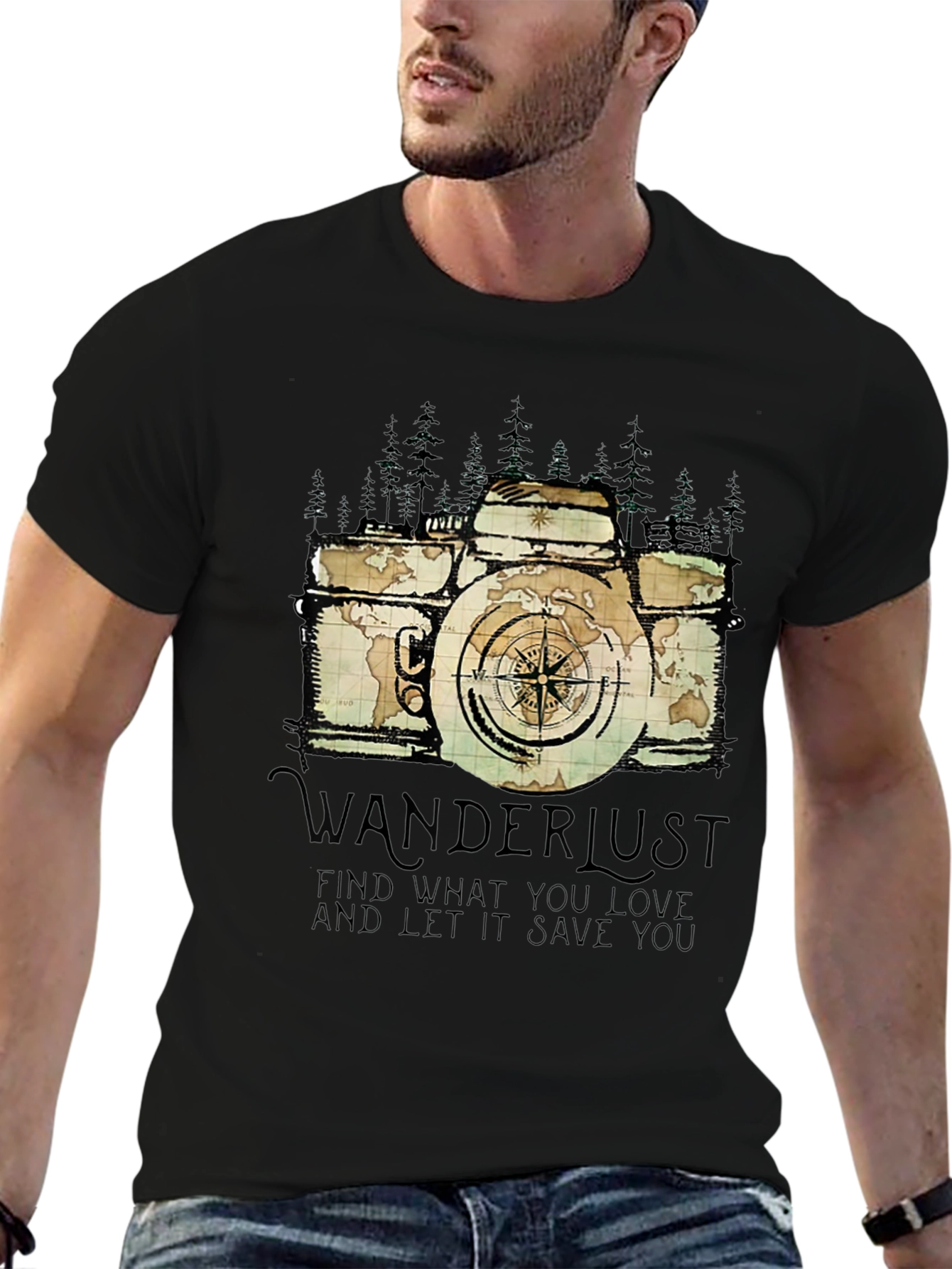 Wanderlust Camera Graphic T-Shirt - Travel Inspired Apparel