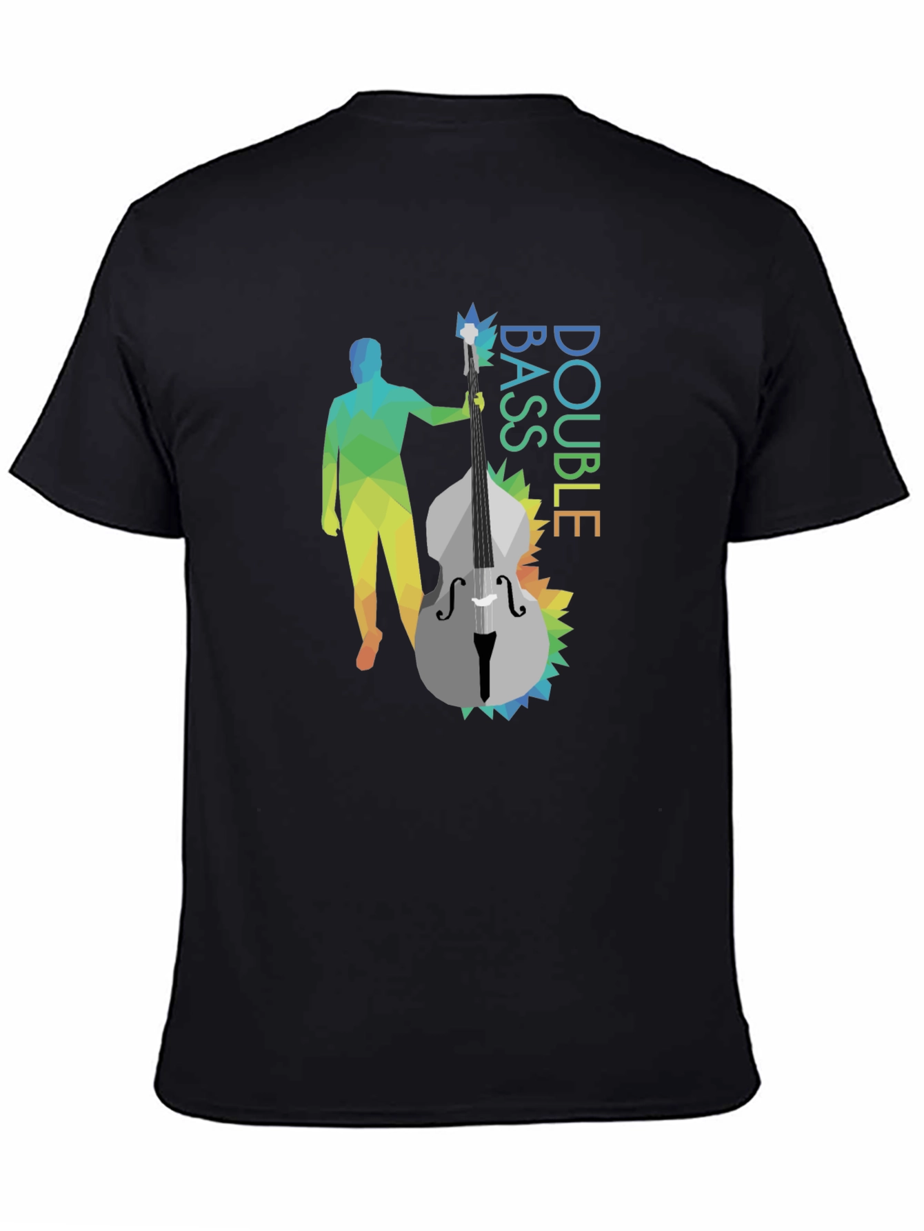 Double Bass Player Graphic Tee - Black