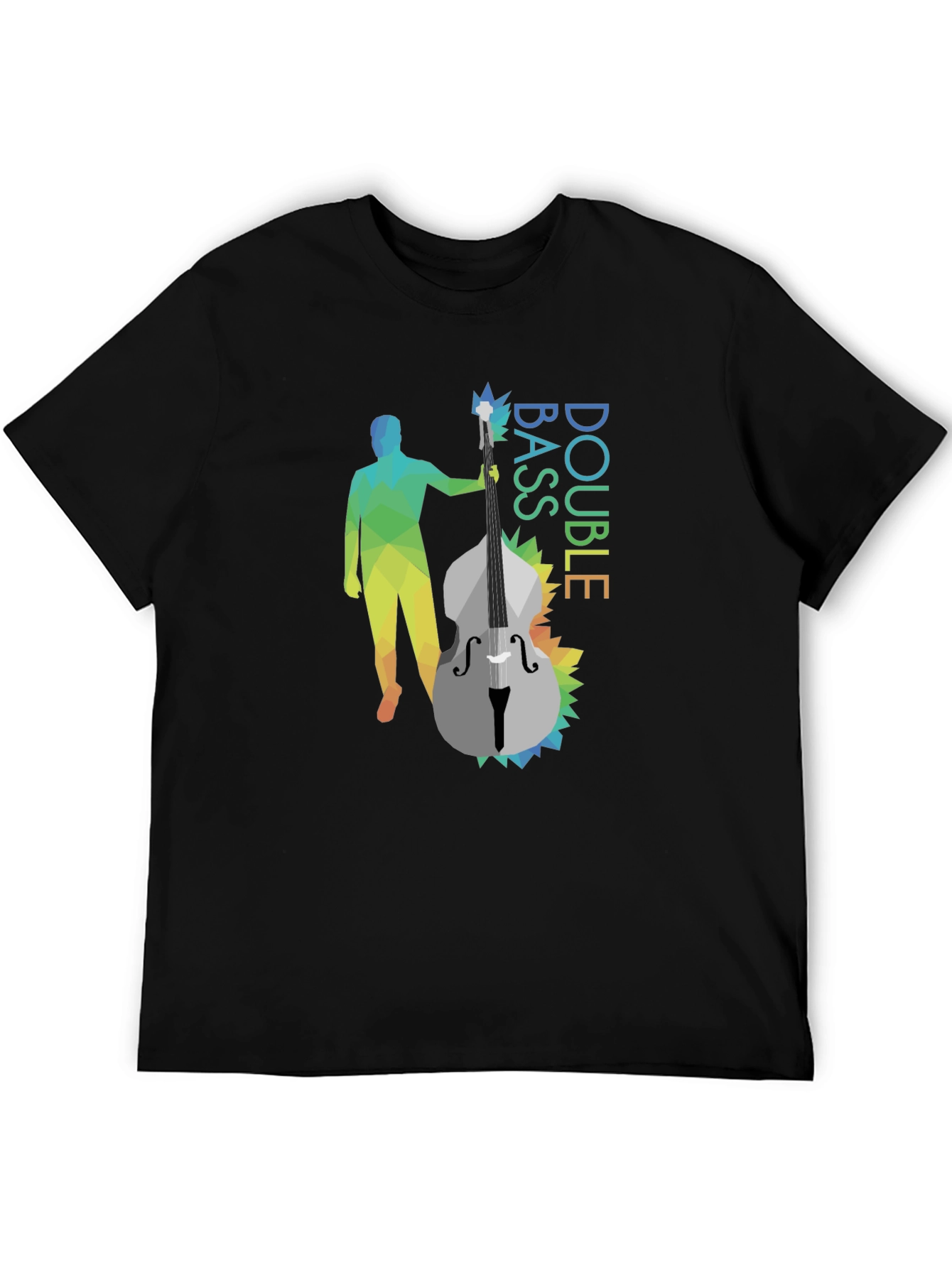 Double Bass Player Graphic Tee - Black