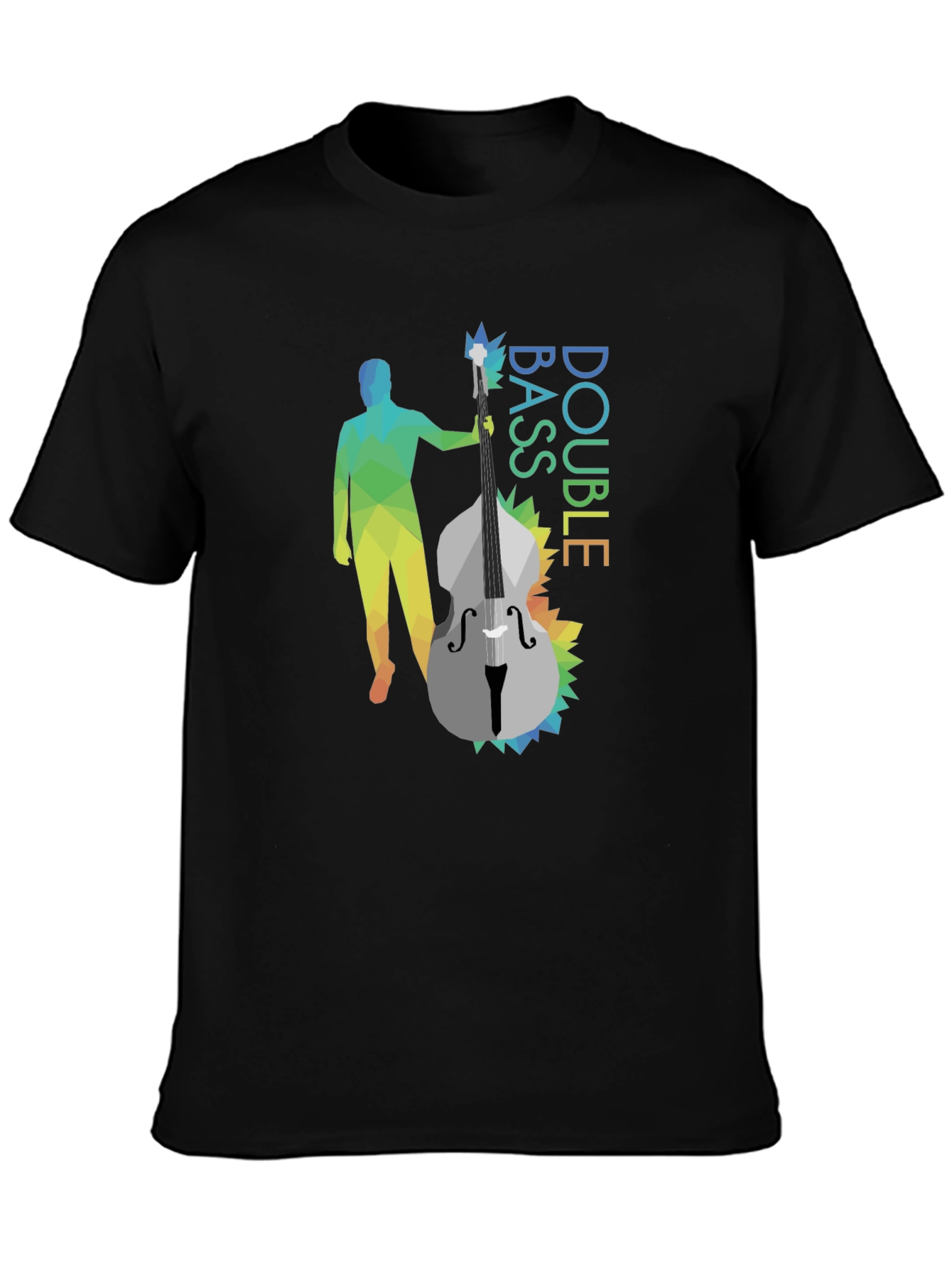 Double Bass Player Graphic Tee - Black