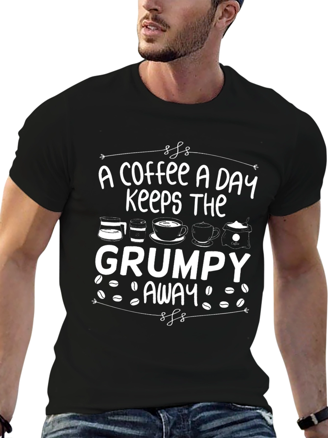 Coffee A Day Keeps The Grumpy Away T-Shirt