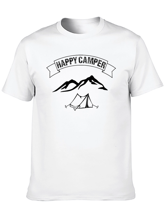 Happy Camper Graphic T-Shirt - Outdoor Adventure Tee