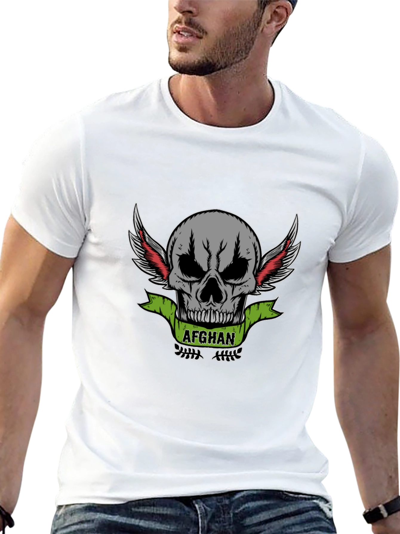 Afghan Skull Graphic T-Shirt