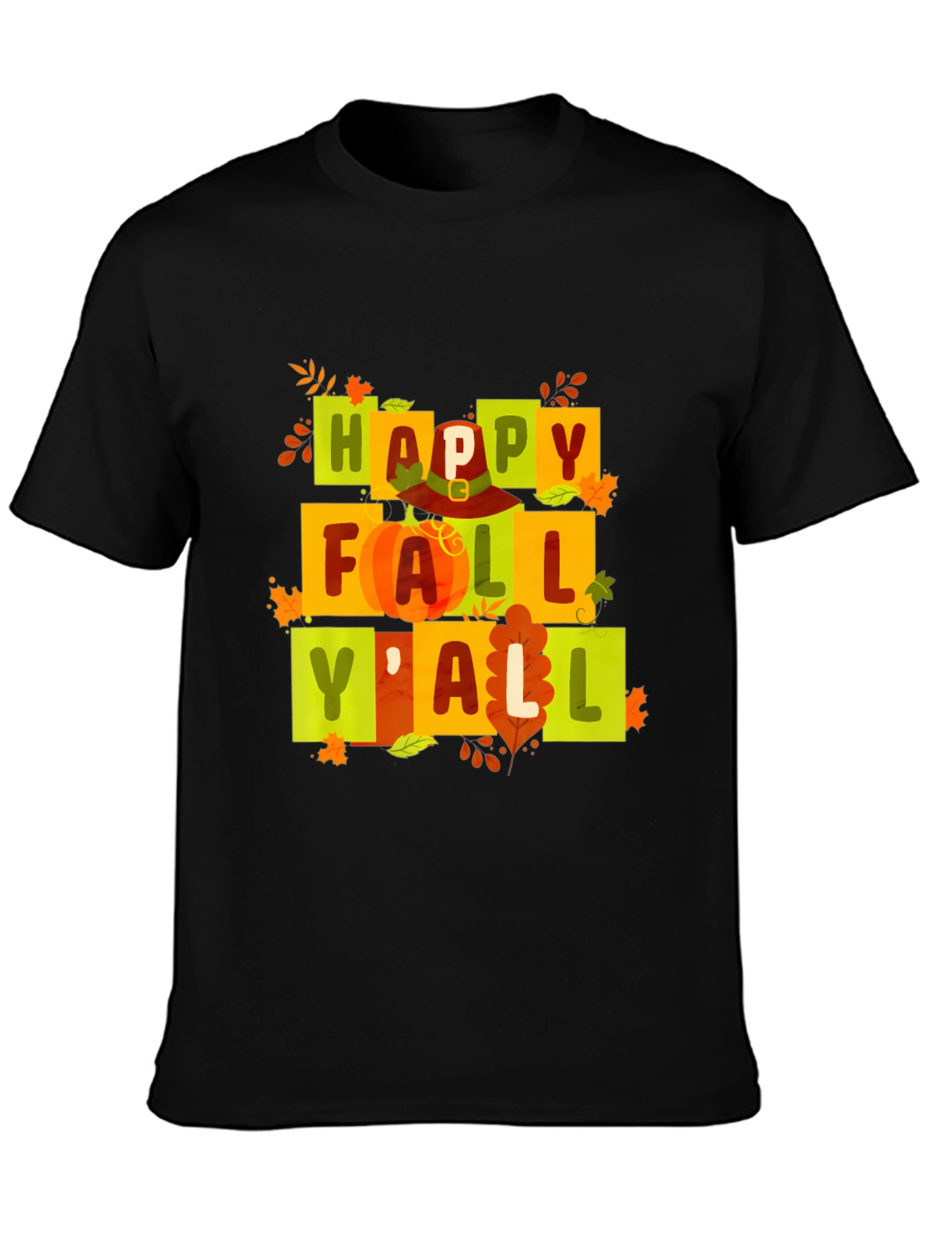 Happy Fall Yall Graphic Tee - Autumn Vibes