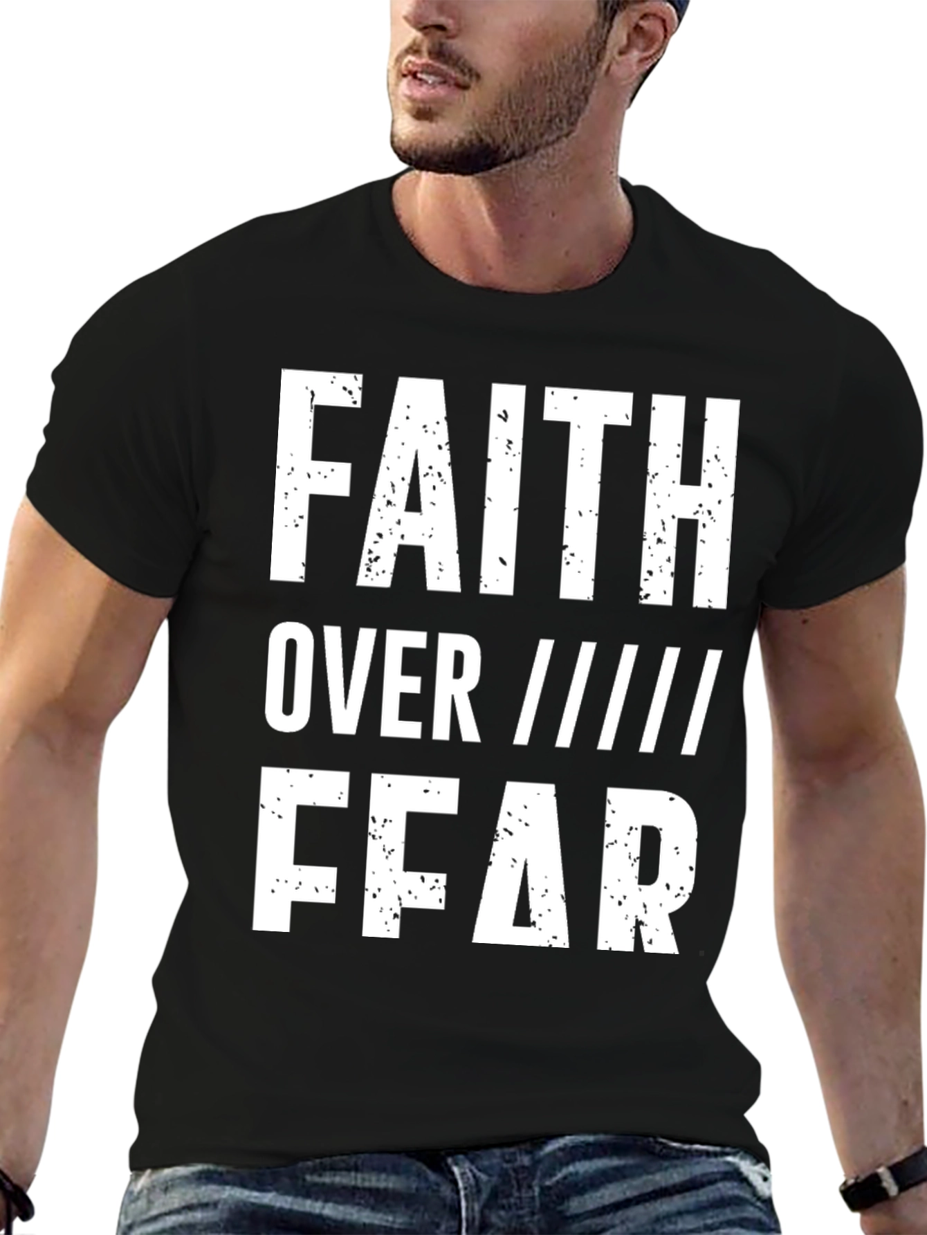 Faith Over Fear T-Shirt - Inspirational Graphic Tee