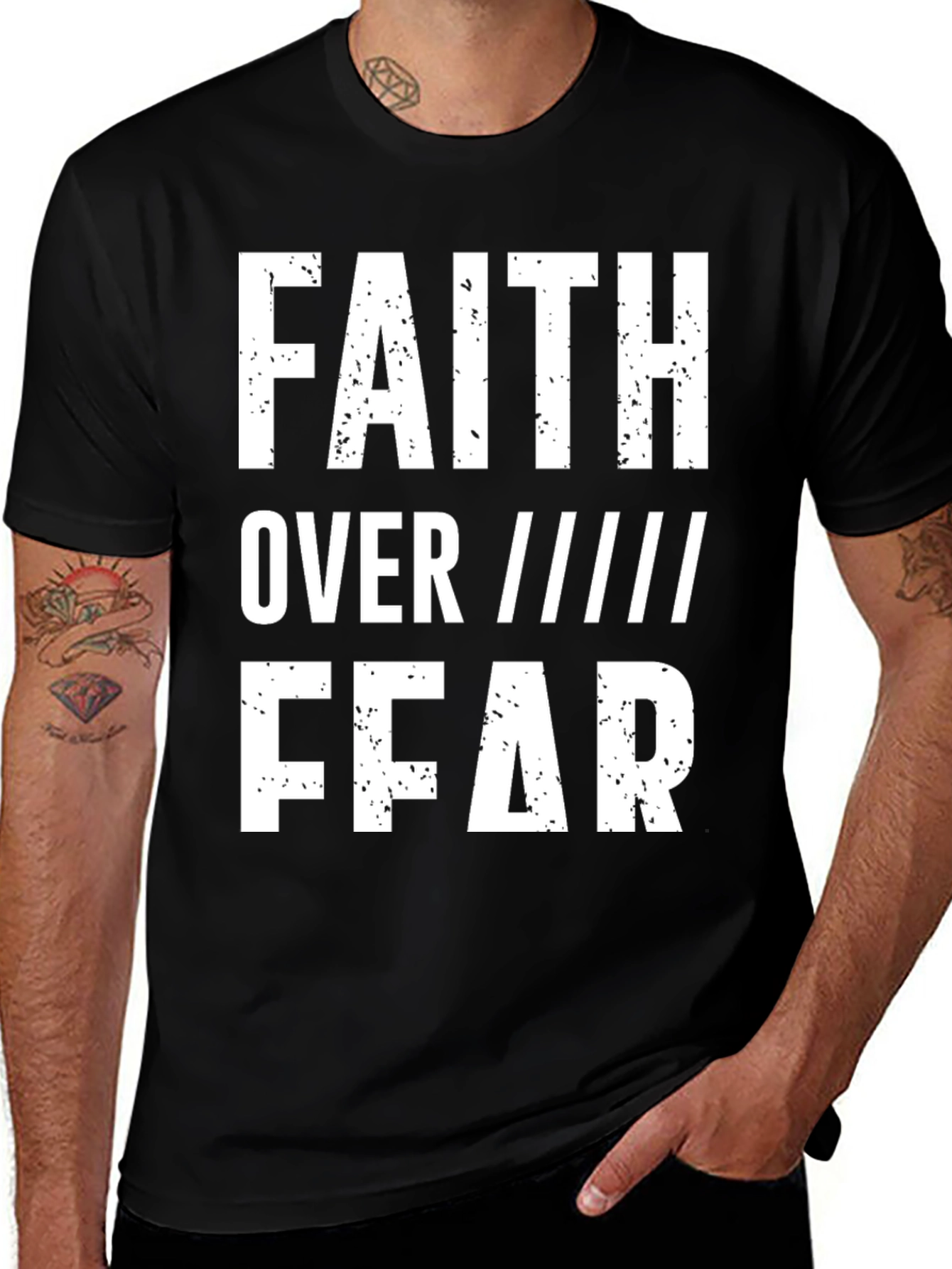 Faith Over Fear T-Shirt - Inspirational Graphic Tee