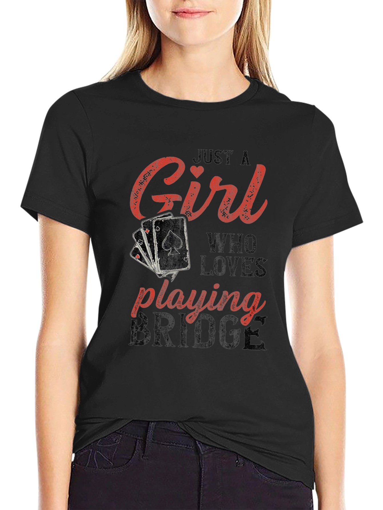 Just A Girl Who Loves Playing Bridge T-Shirt