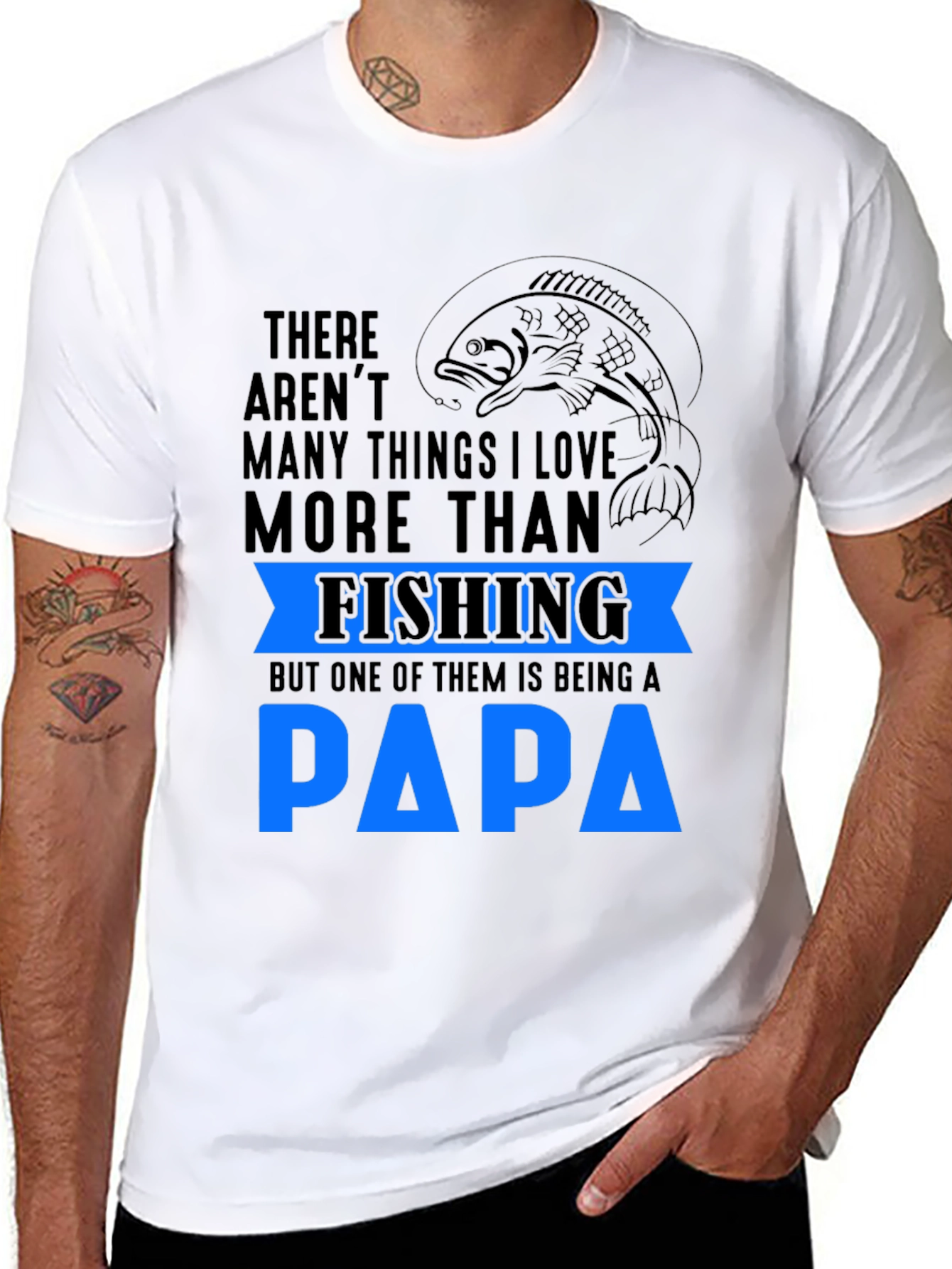 Fishing Papa T-Shirt - Gift for Dad