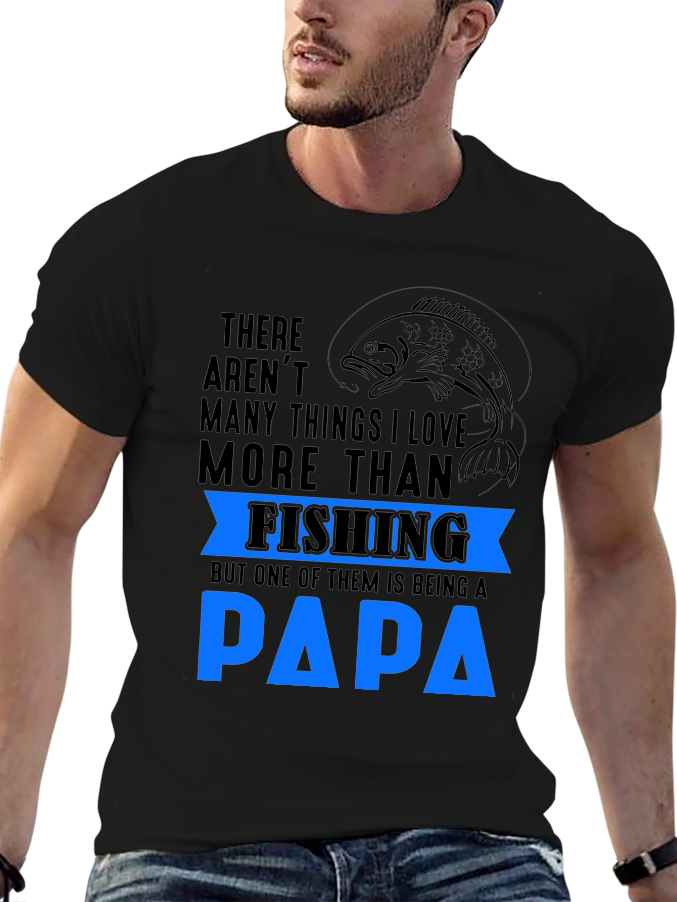 Fishing Papa T-Shirt - Gift for Dad