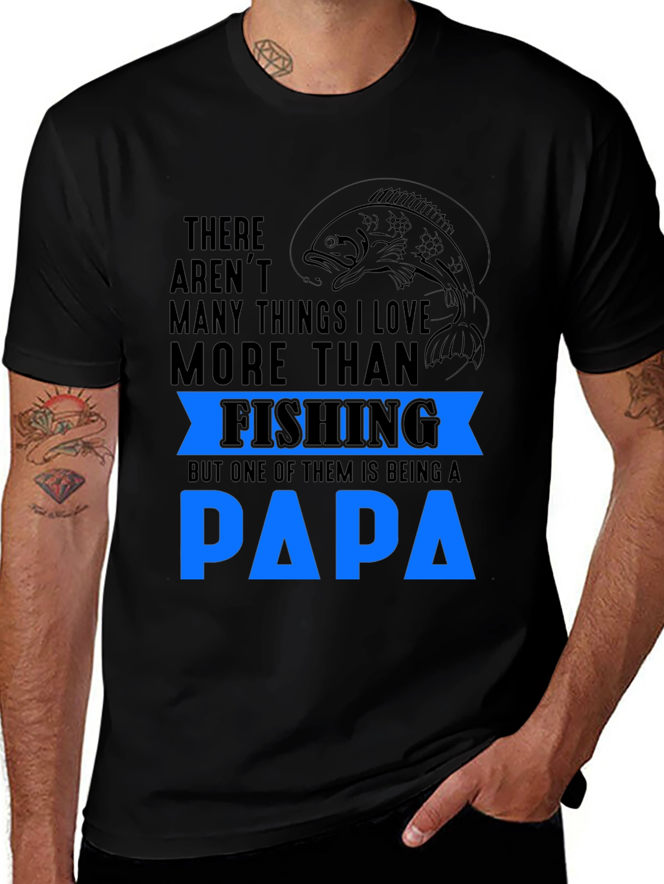 Fishing Papa T-Shirt - Gift for Dad