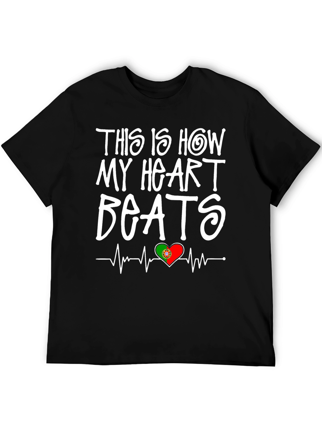 Portugal Heartbeat T-Shirt - Country Pride Tee