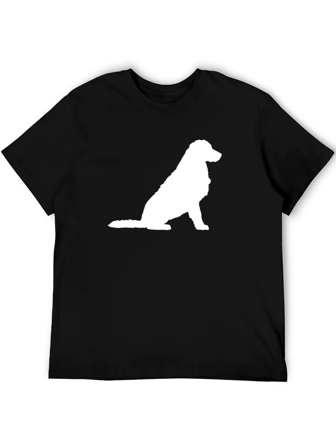 Dog Silhouette Graphic Tee - Casual Comfort