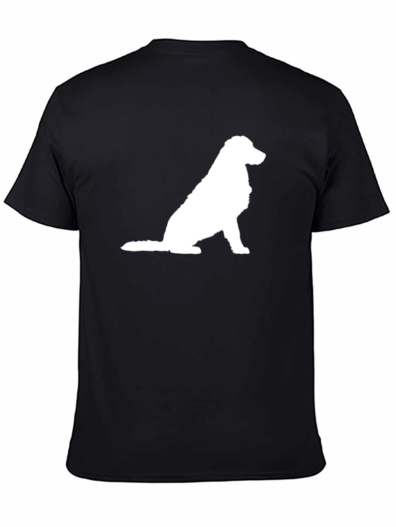 Dog Silhouette Graphic Tee - Casual Comfort