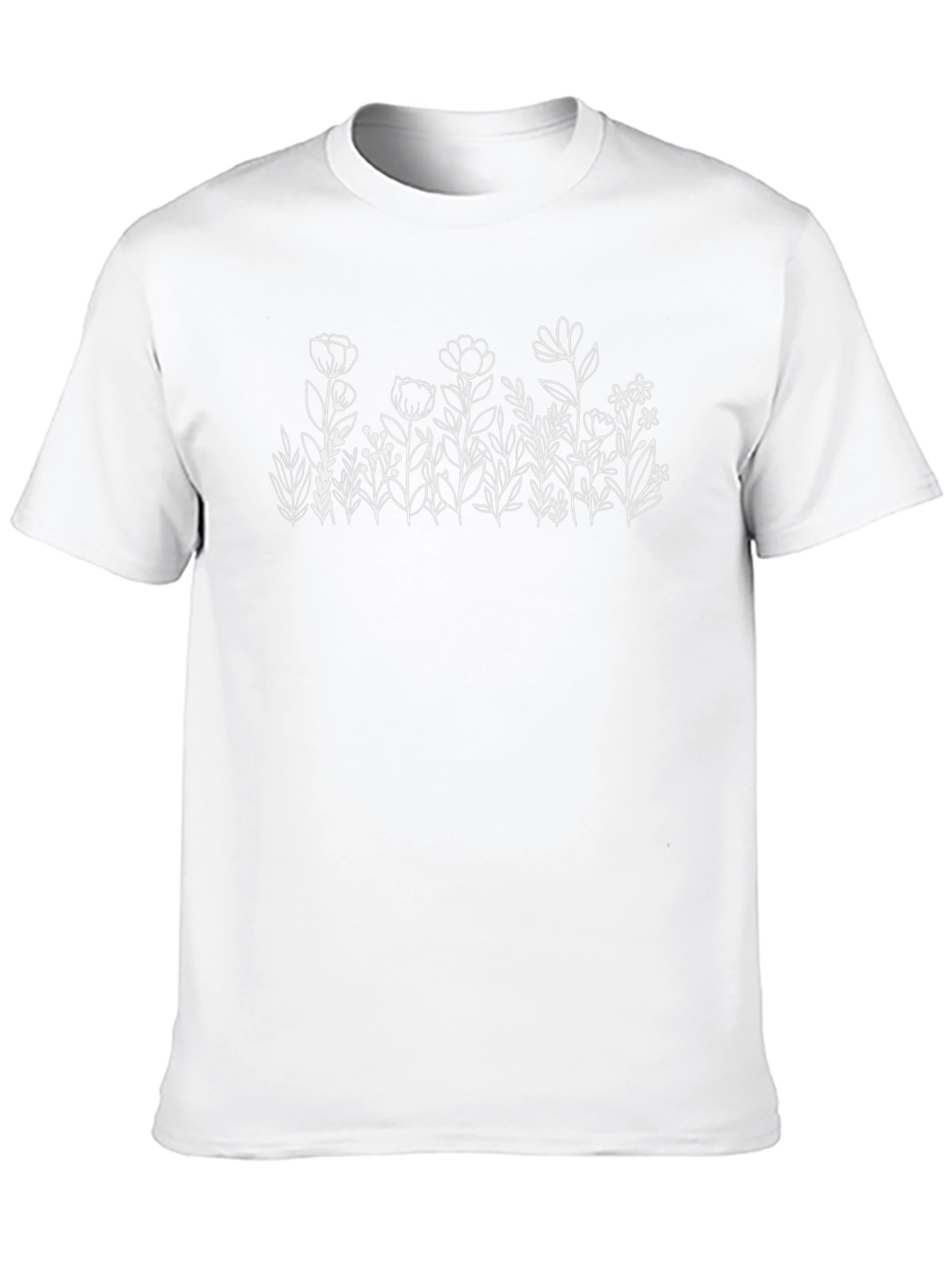 Floral Graphic Print Crew Neck T-Shirt