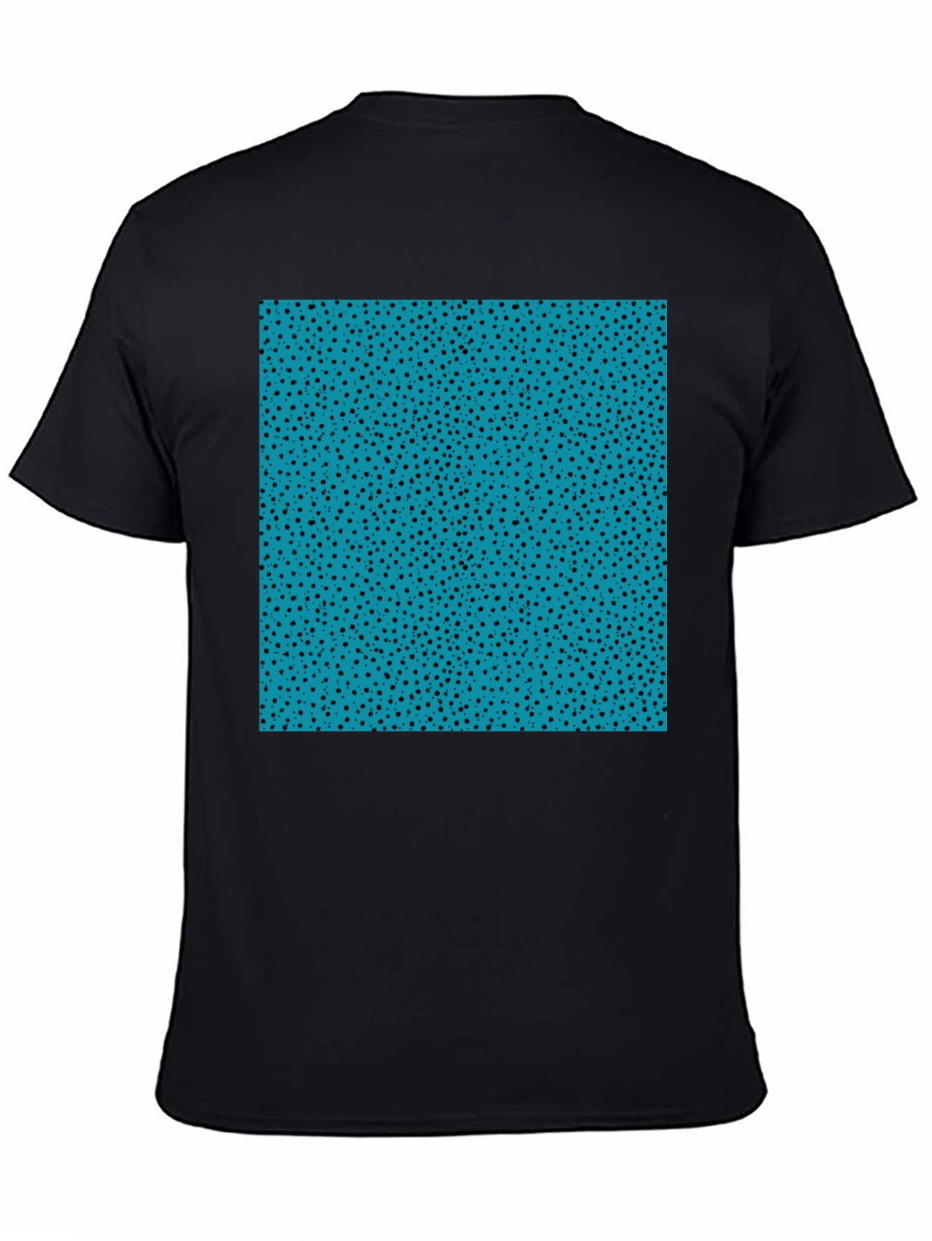 Funky Aqua & Black Speckled Graphic Tee