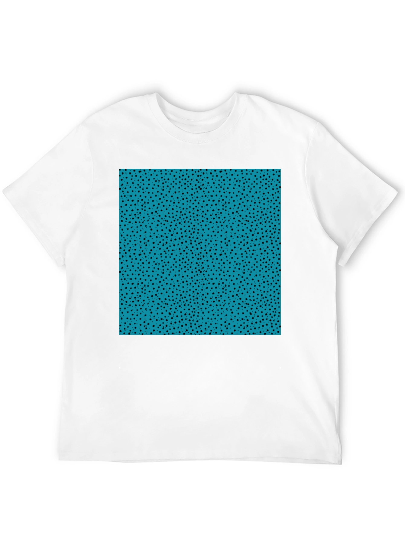 Funky Aqua & Black Speckled Graphic Tee