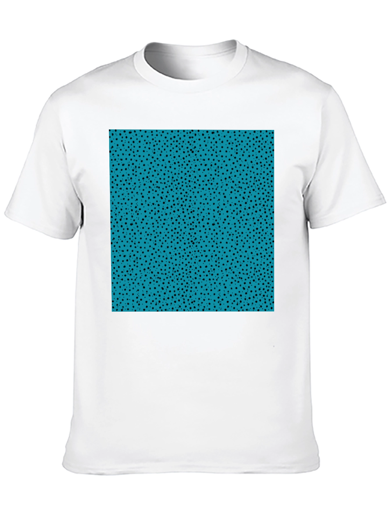 Funky Aqua & Black Speckled Graphic Tee