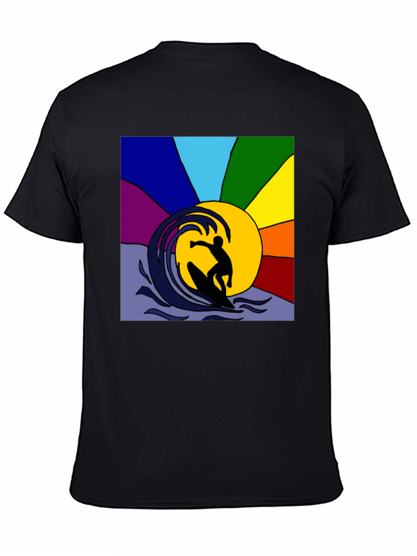 Surfing Rainbow T-Shirt - Stylish Graphic Tee
