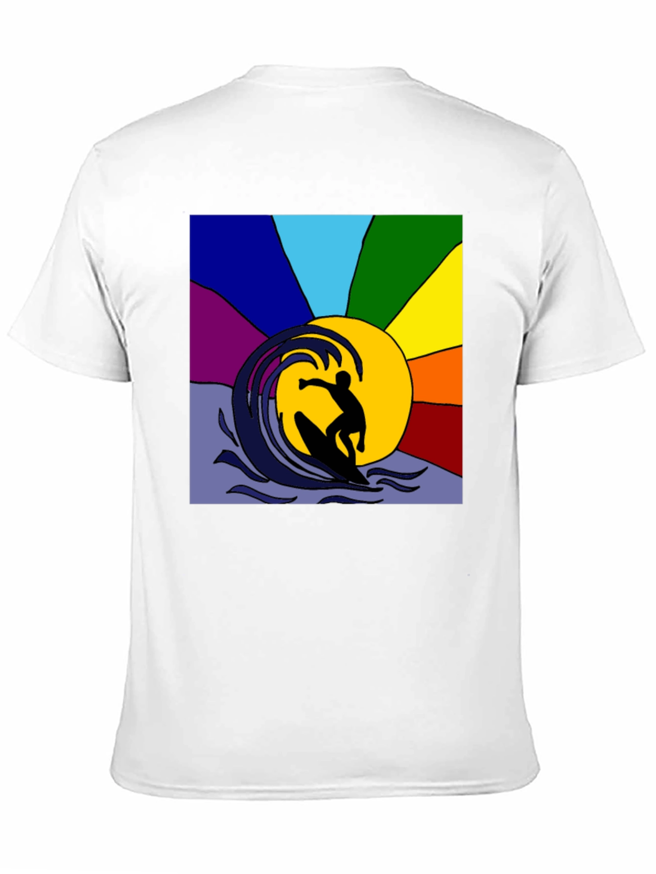 Surfing Rainbow T-Shirt - Stylish Graphic Tee