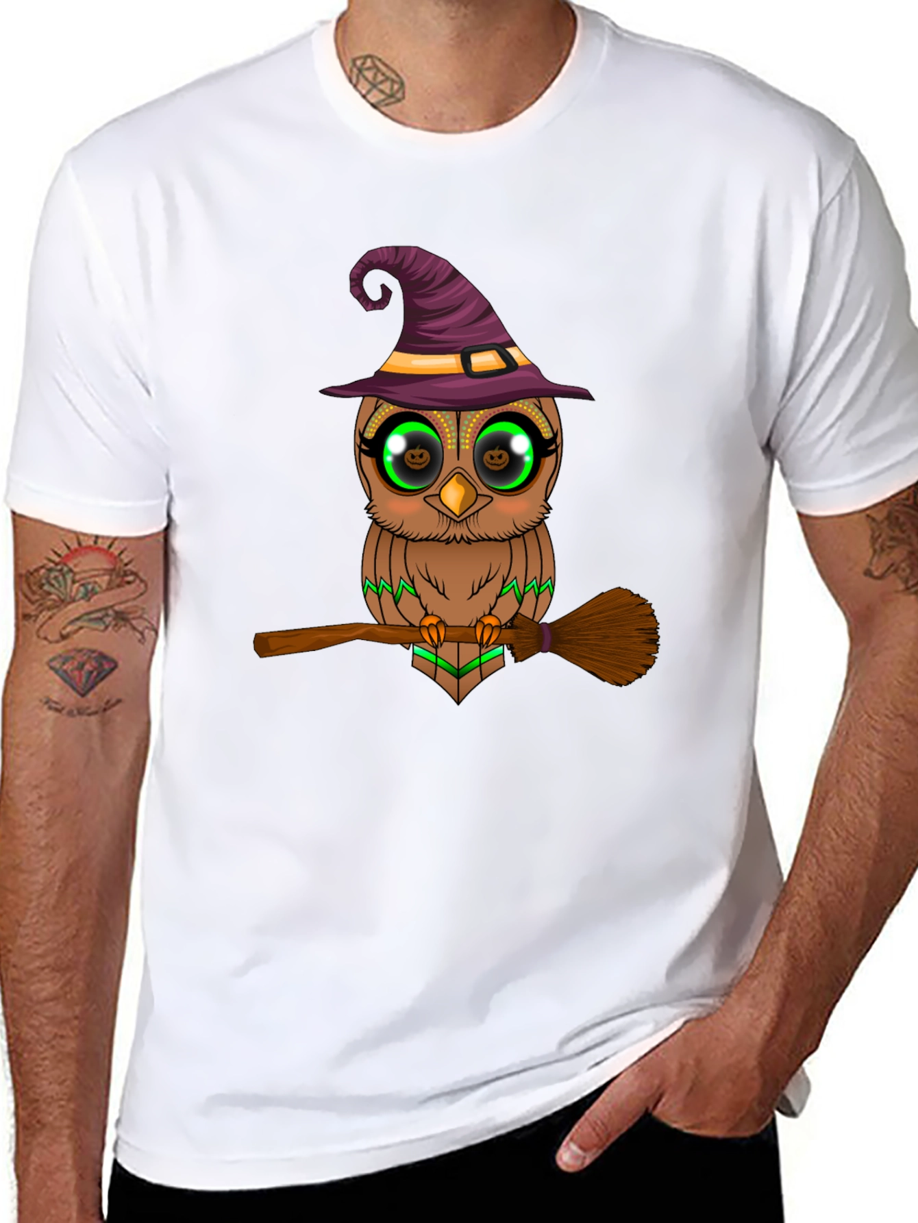 Halloween Owl Witch T-Shirt