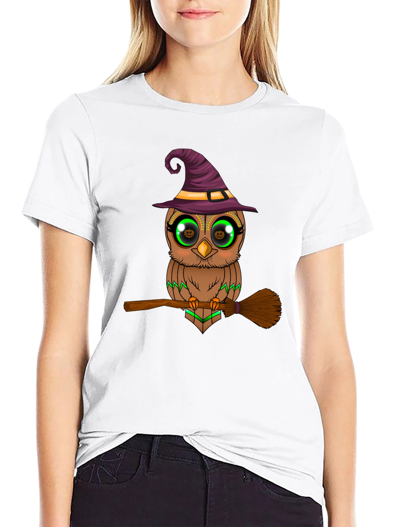 Halloween Owl Witch T-Shirt