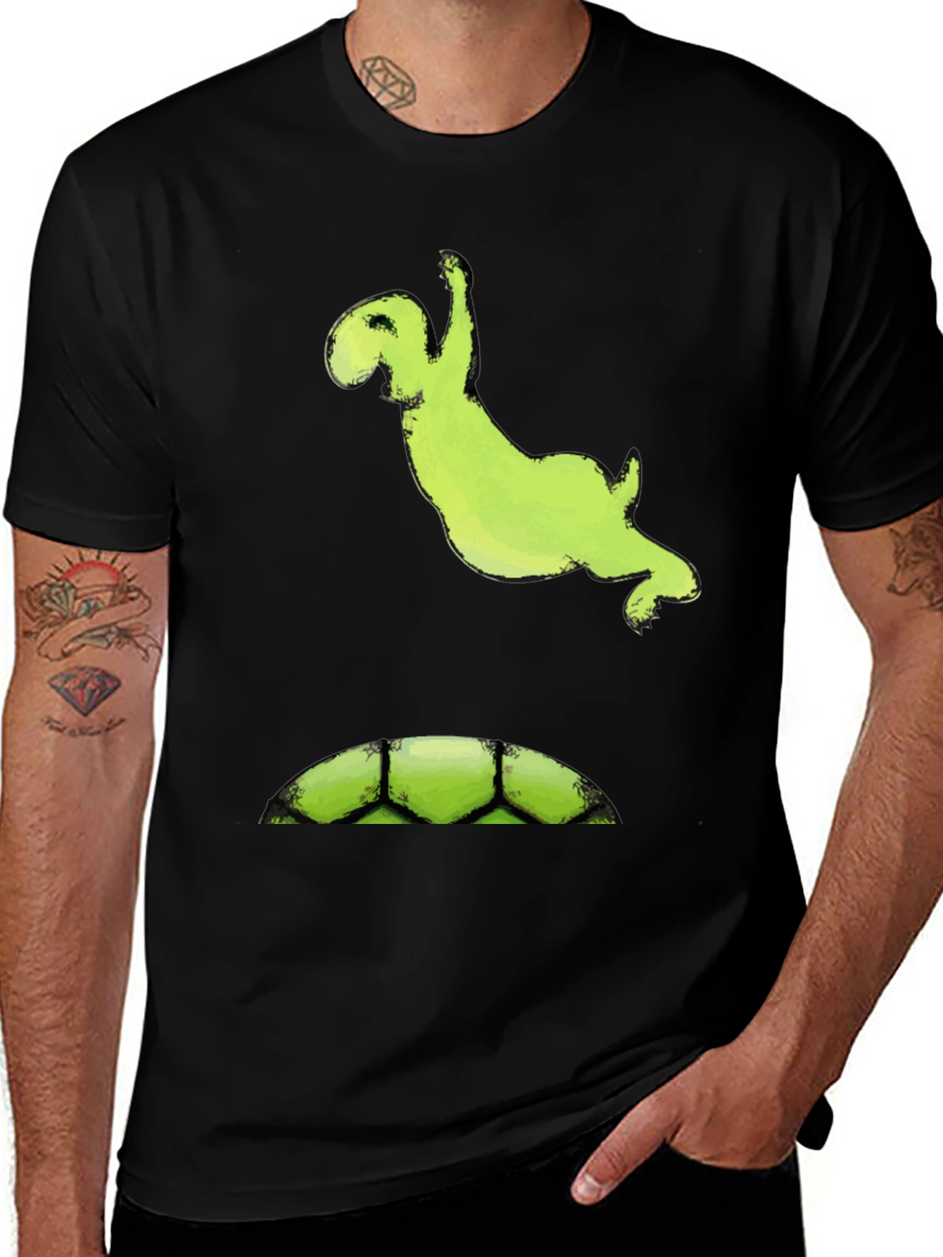 Cartoon Monster T-Shirt - Black