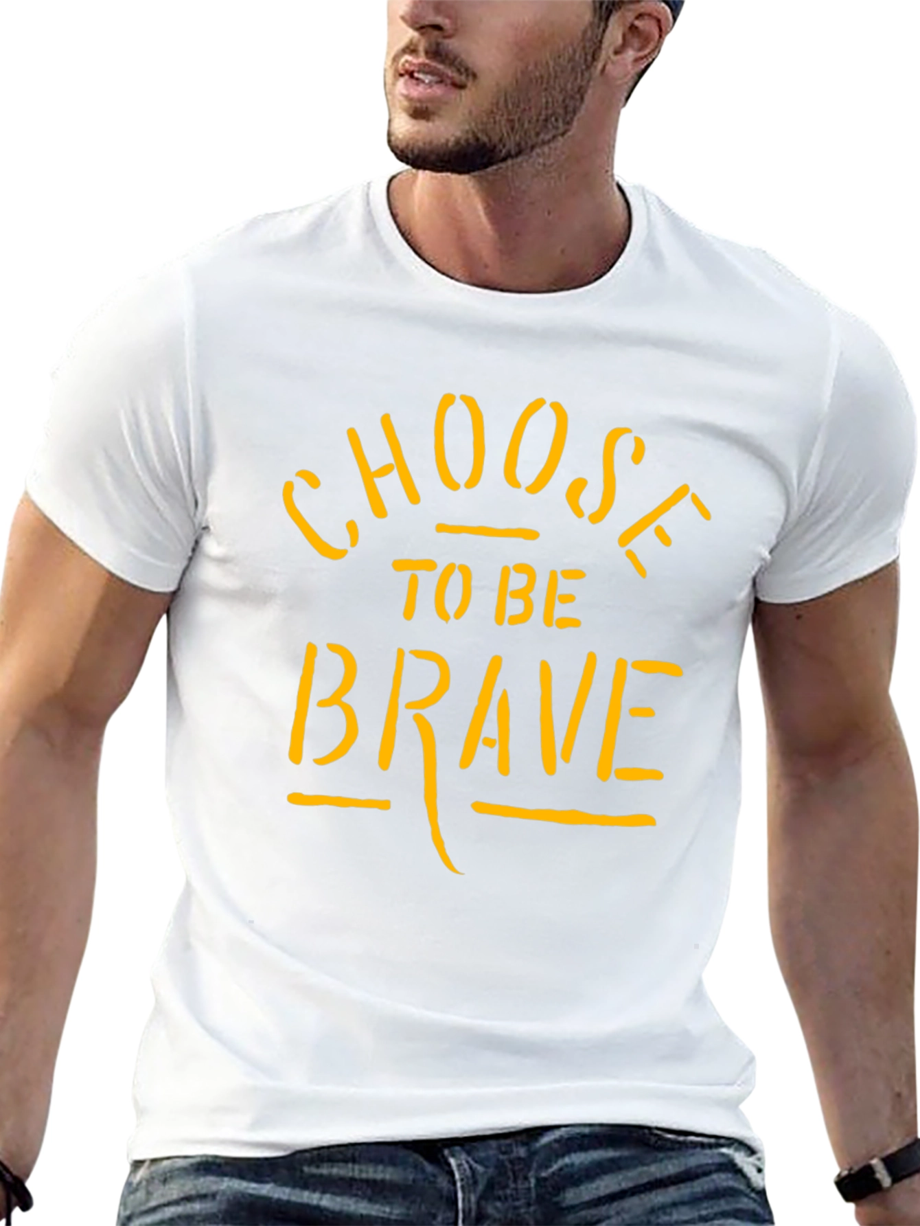 Choose To Be Brave Black Graphic T-Shirt
