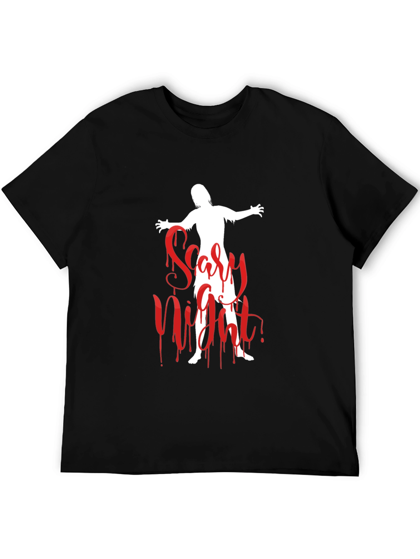 Scary Night Zombie Graphic T-Shirt - Halloween Ready!